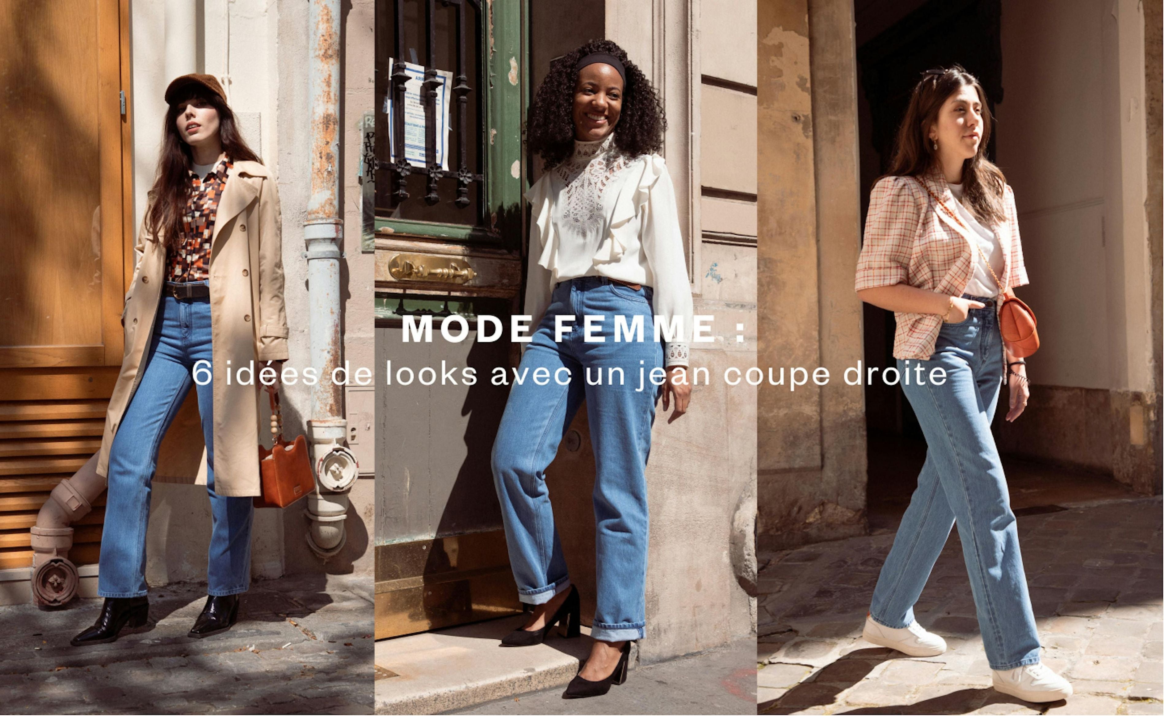 Mode femme 6 idees de looks avec un jean coupe droite Bonnegueule