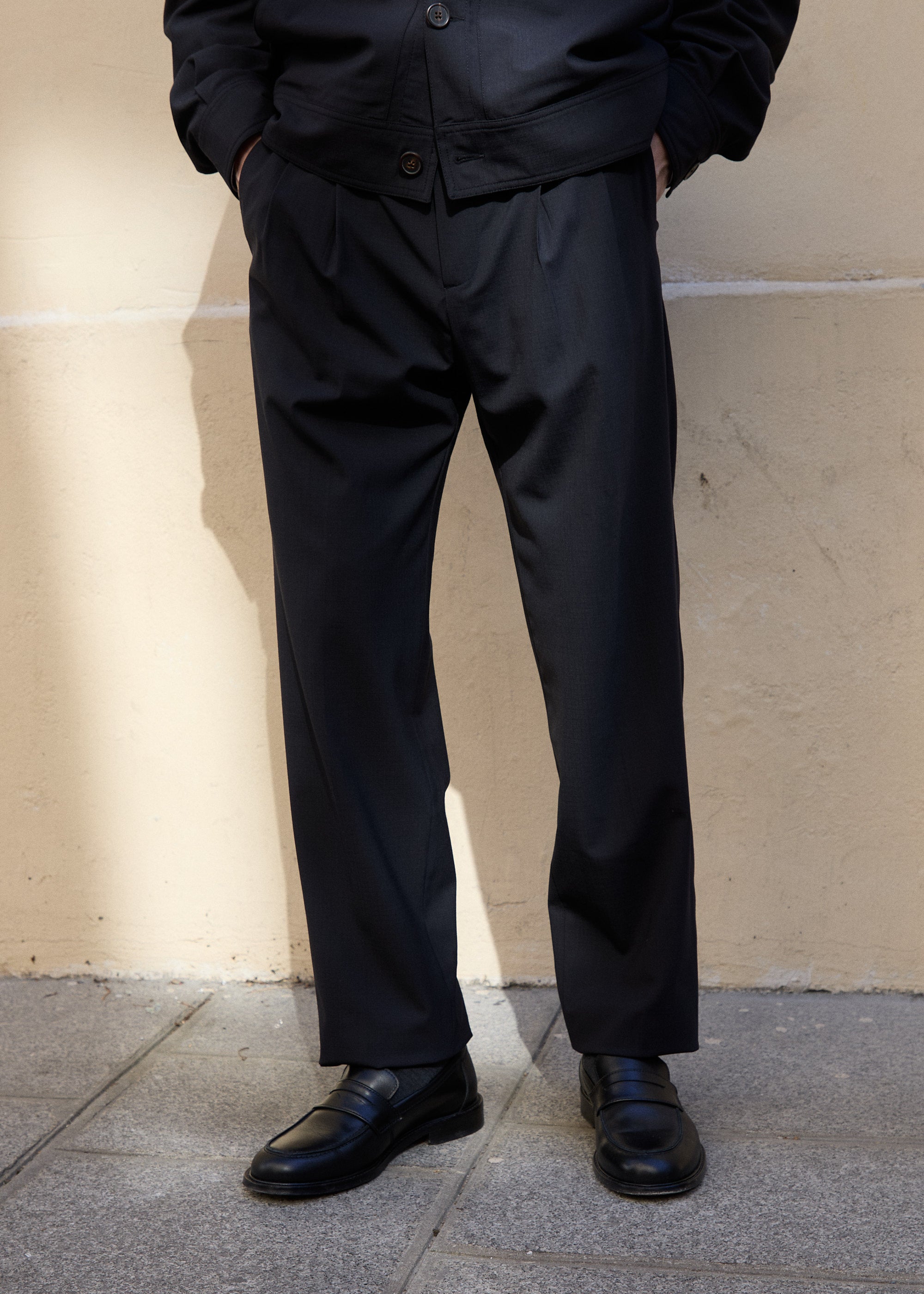 Bergame trousers in charcoal