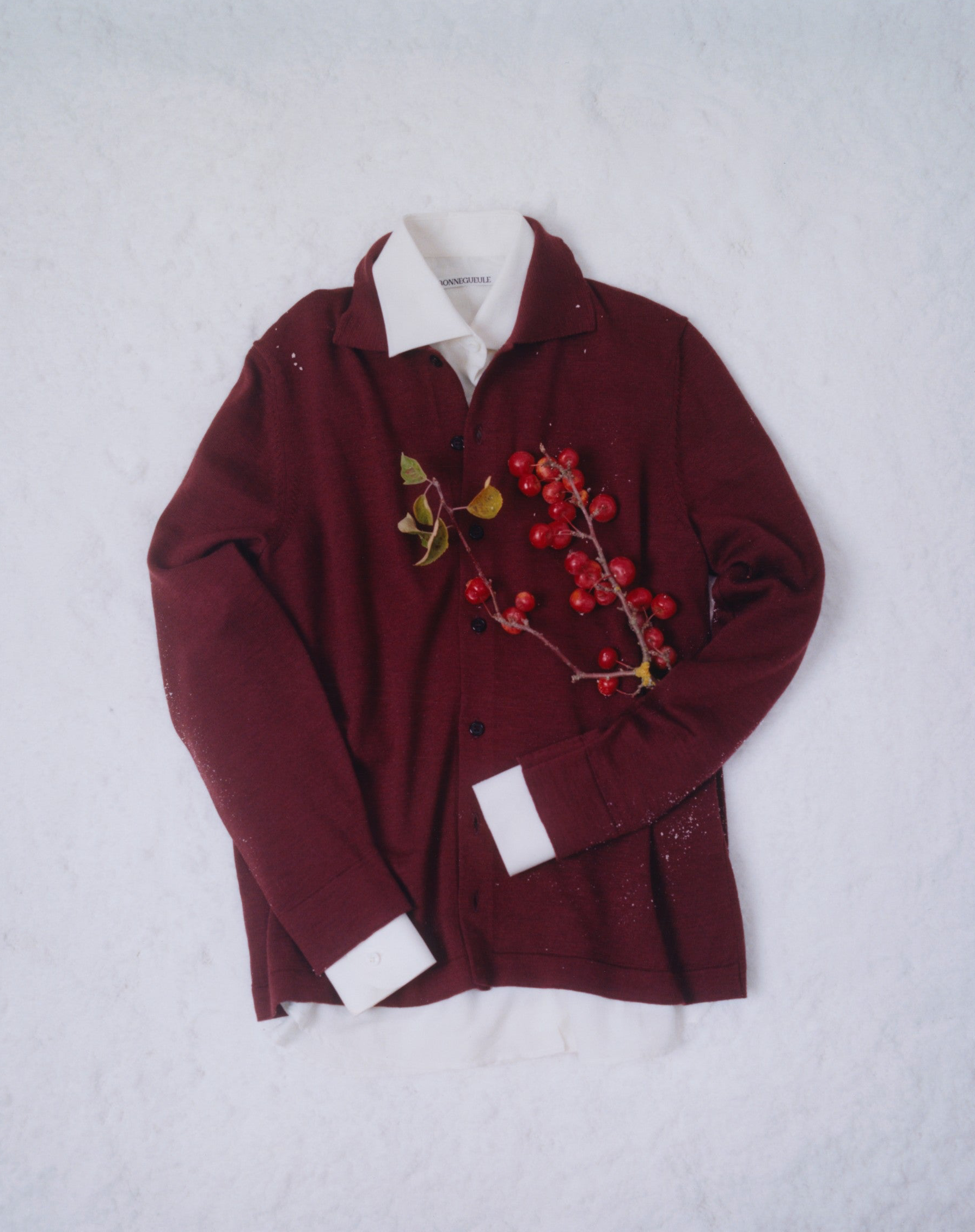 Bomera cardigan in burgundy