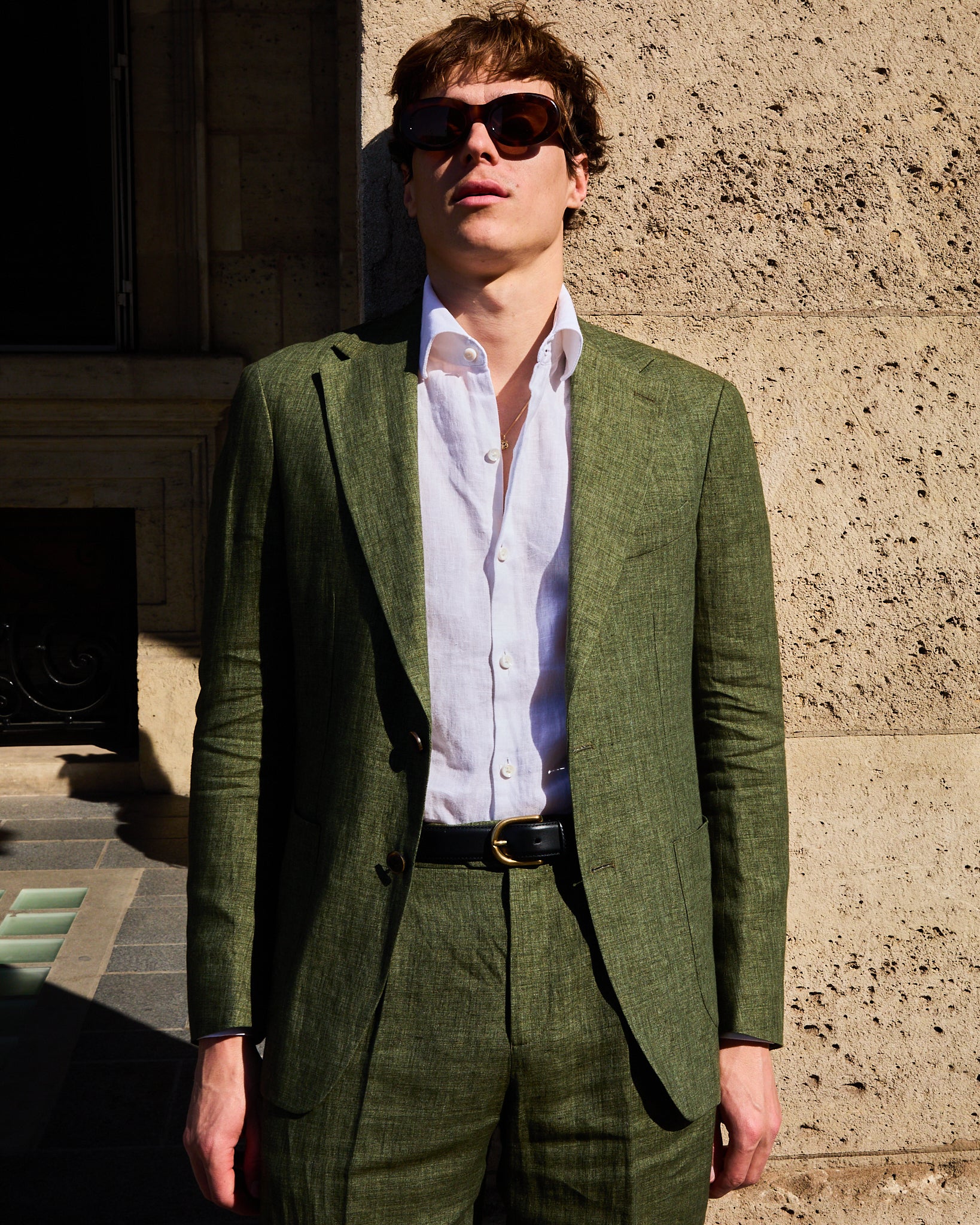 Veste Bellagio lin vert