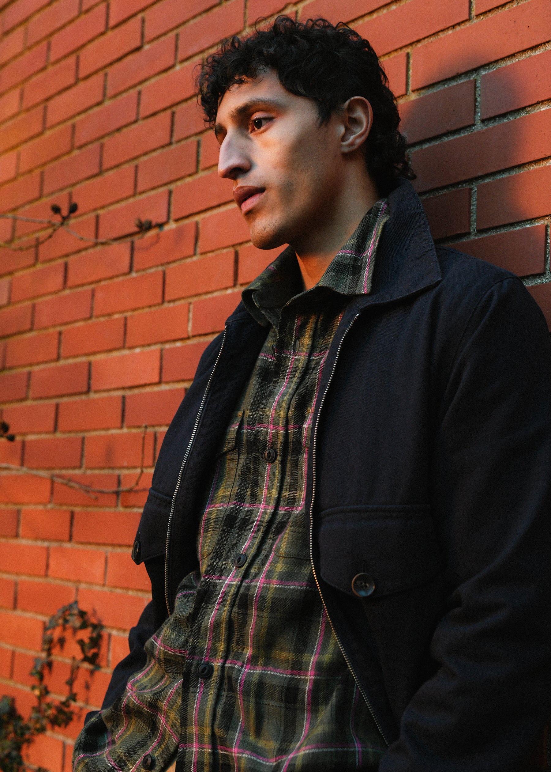 Milo overshirt in khaki check