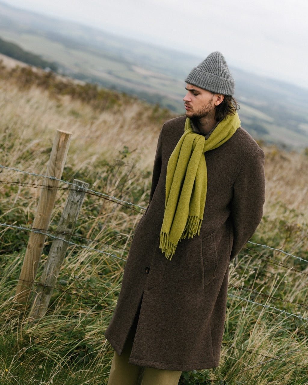Cabourg scarf in lichen