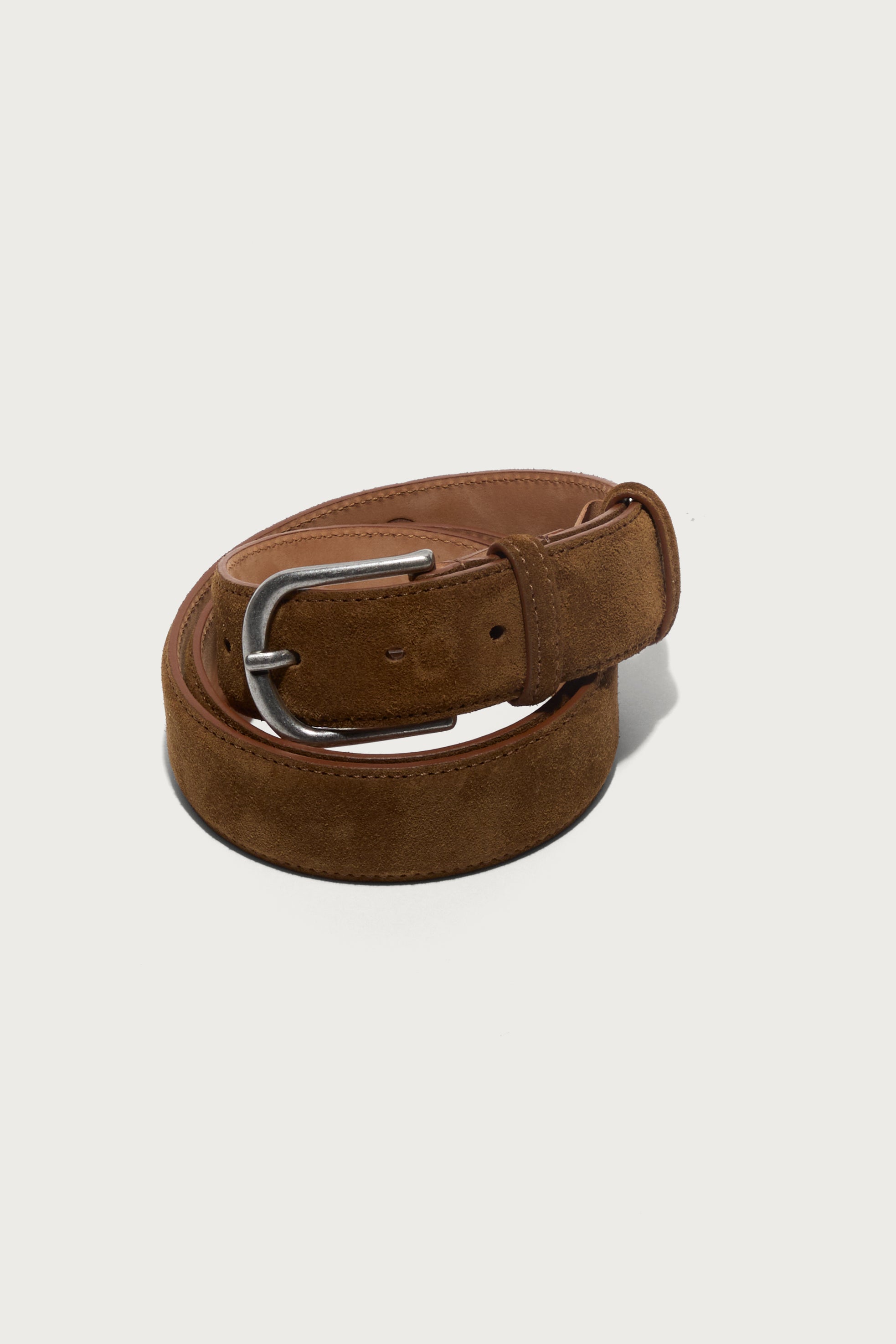 Ceinture En Cuir OPUS Avec Rivets - Cognac - Taille 80 Cm - Occasion