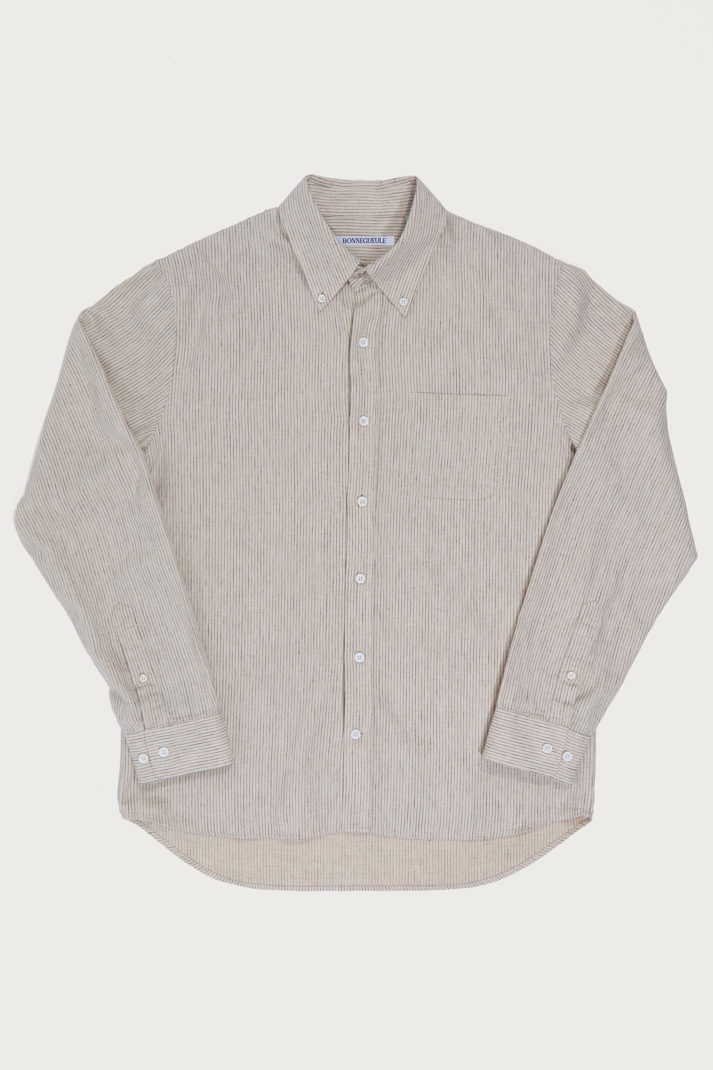 Calvi shirt in ecru stripes