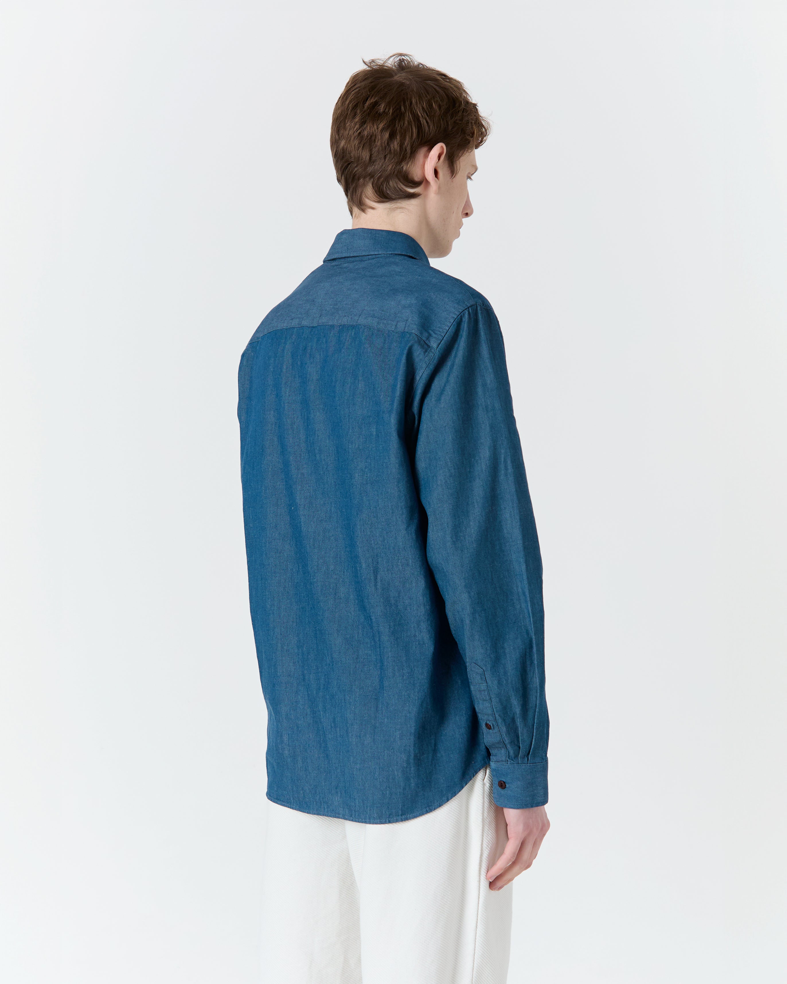 Calvi shirt in greencast denim
