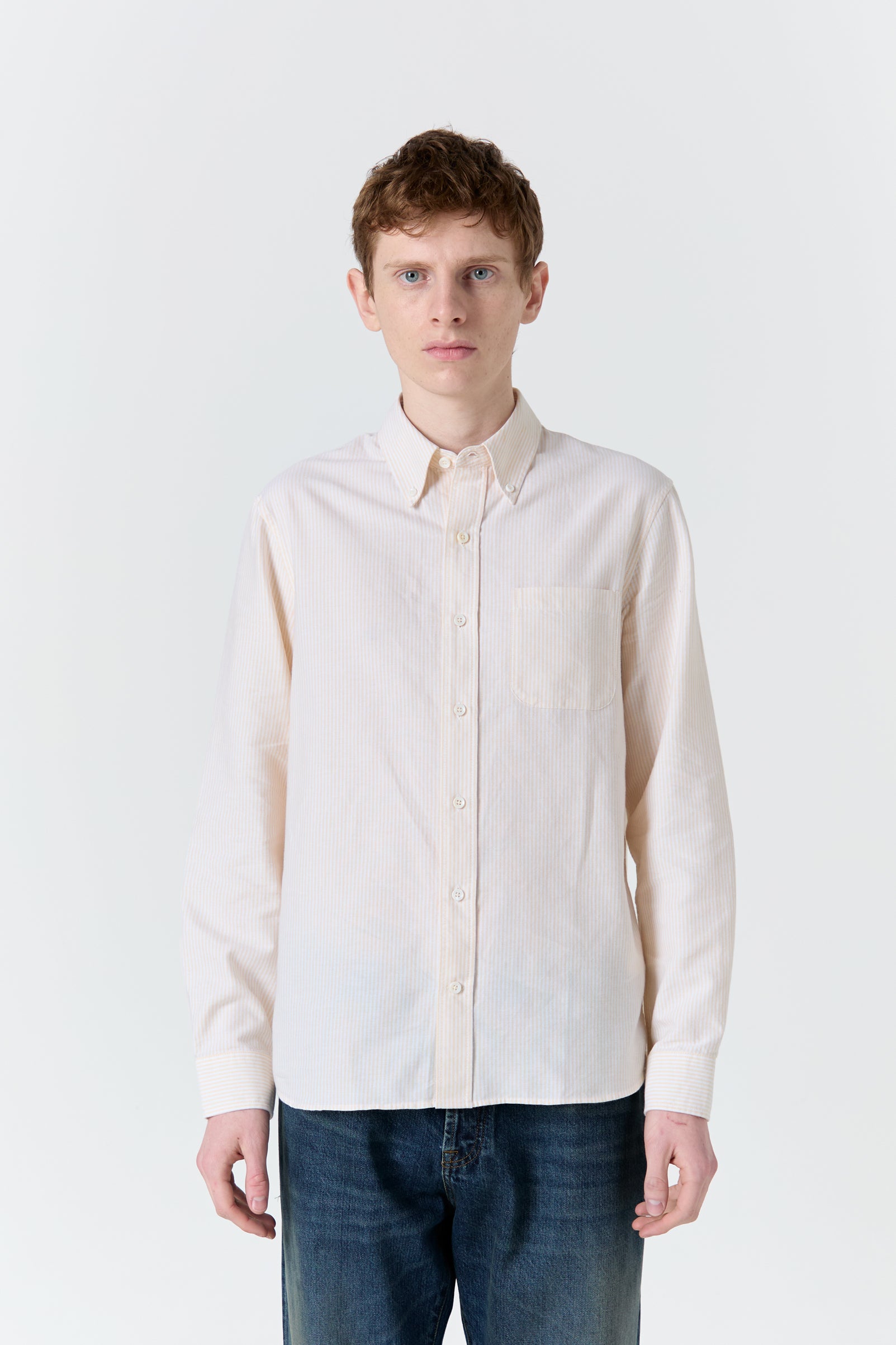 Chemise Calvi jaune et blanc