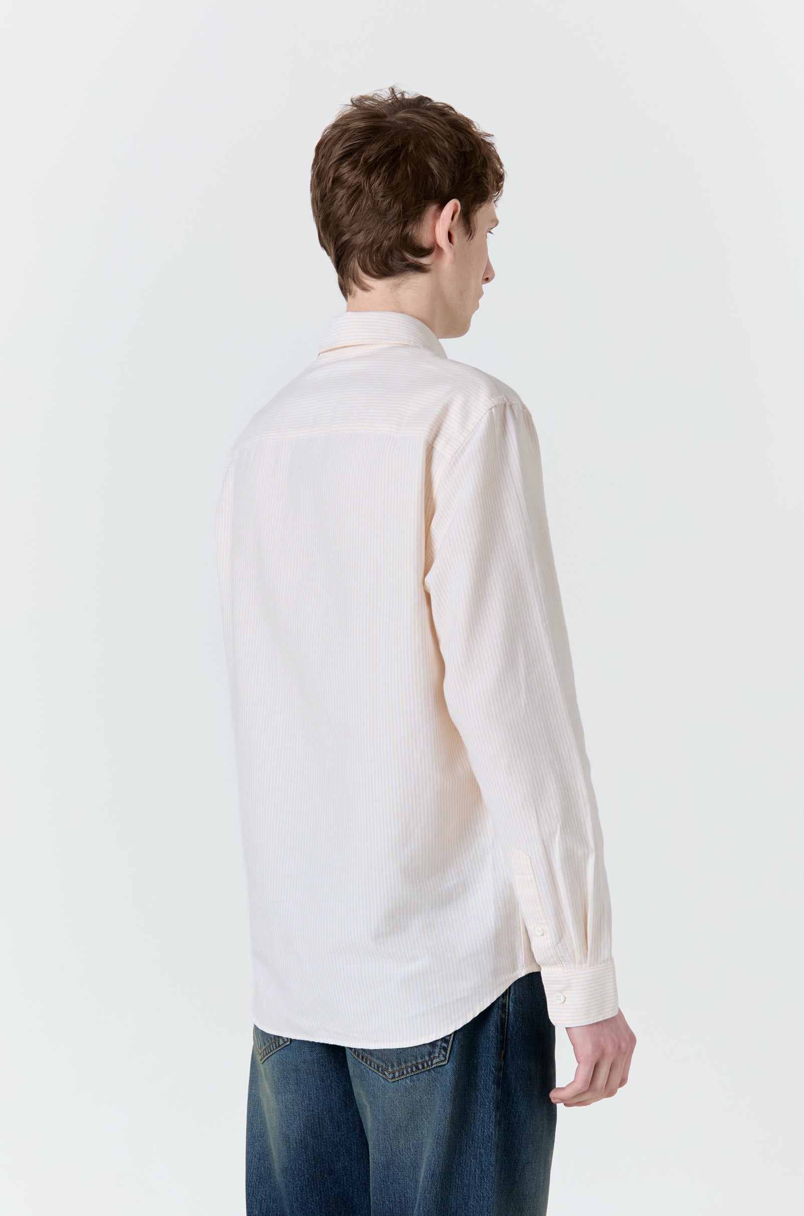 Calvi shirt in white and yellow