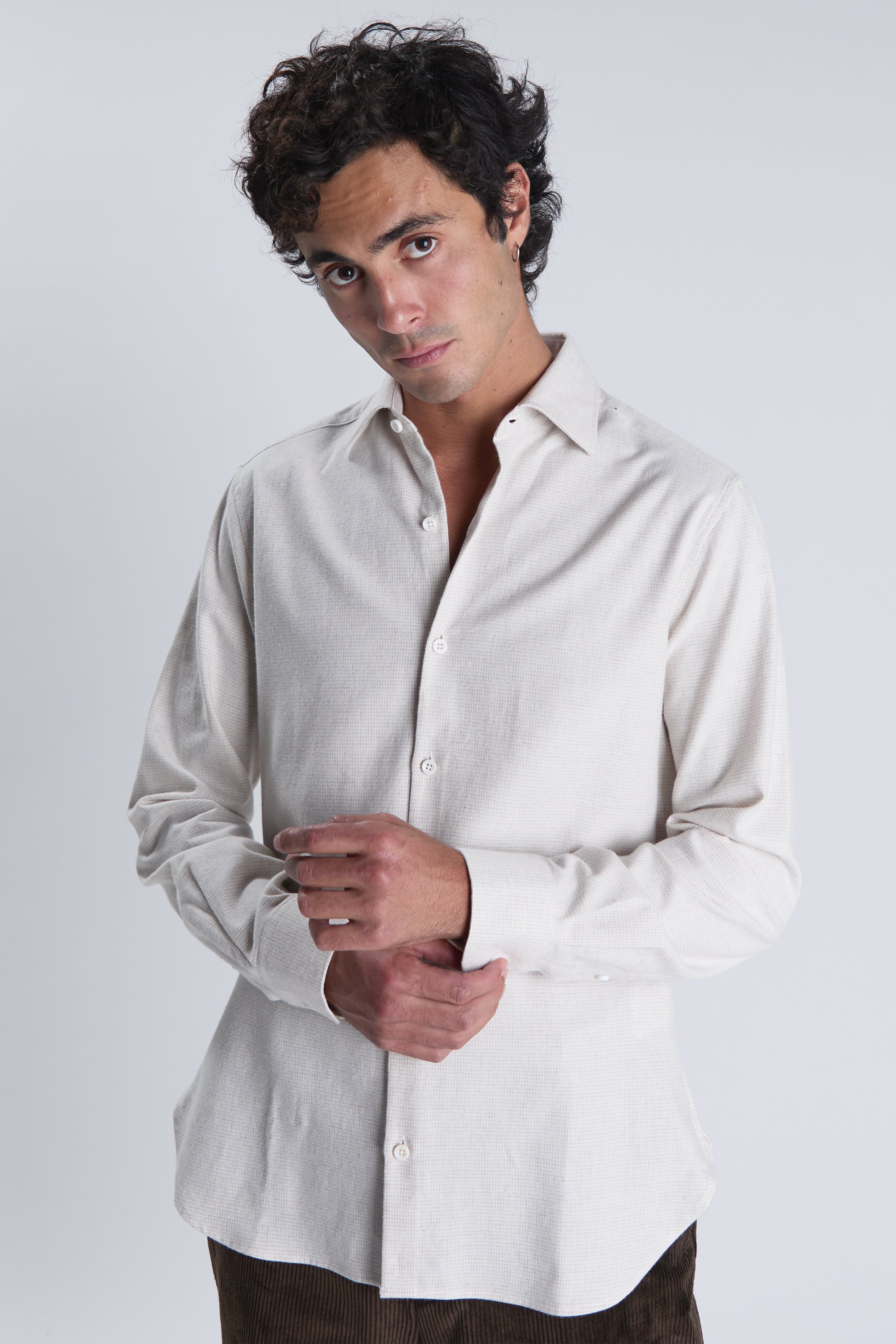 Volpaia Houndstooth Flannel Shirt