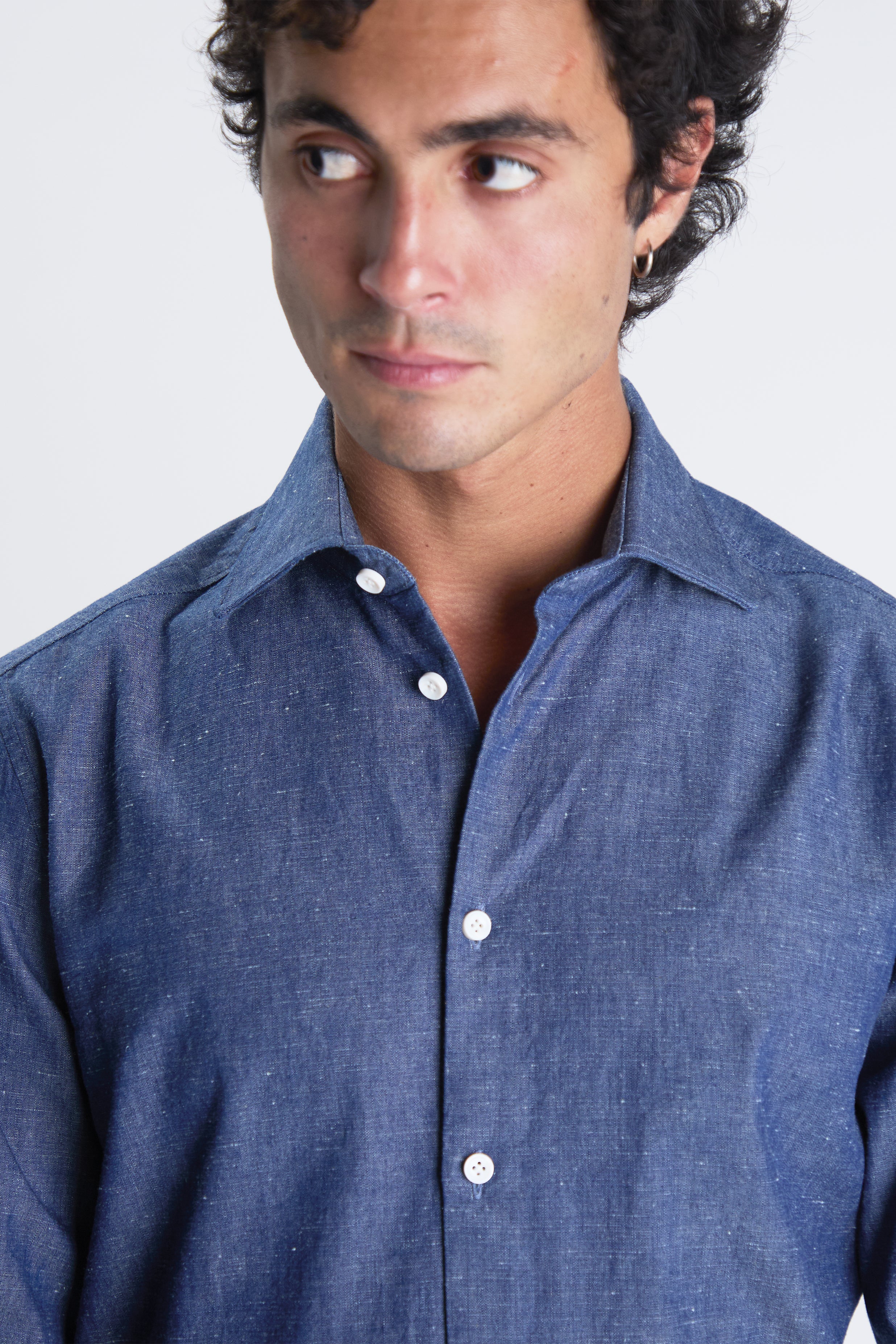 Volpaia shirt in chambray blue