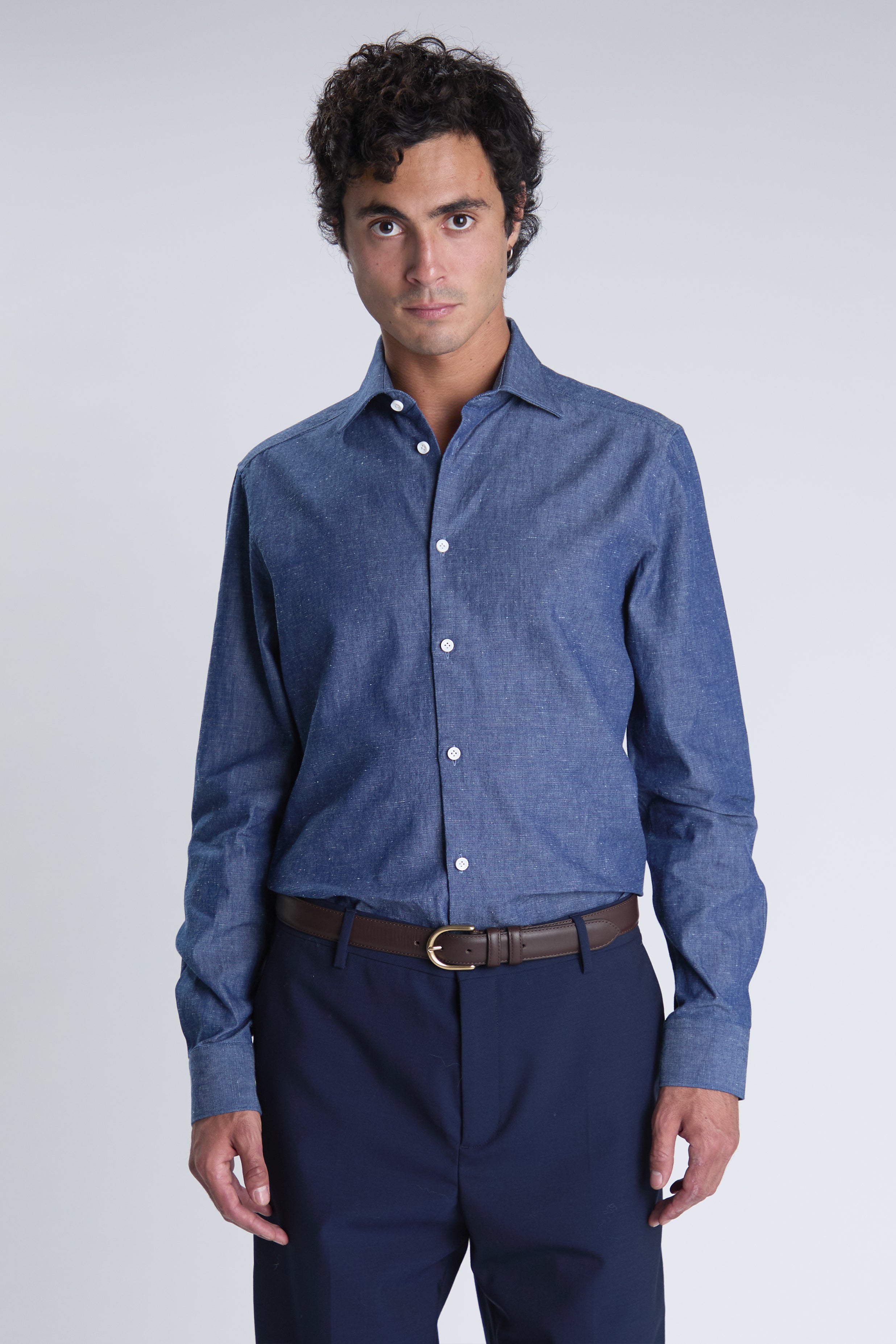 Volpaia shirt in chambray blue