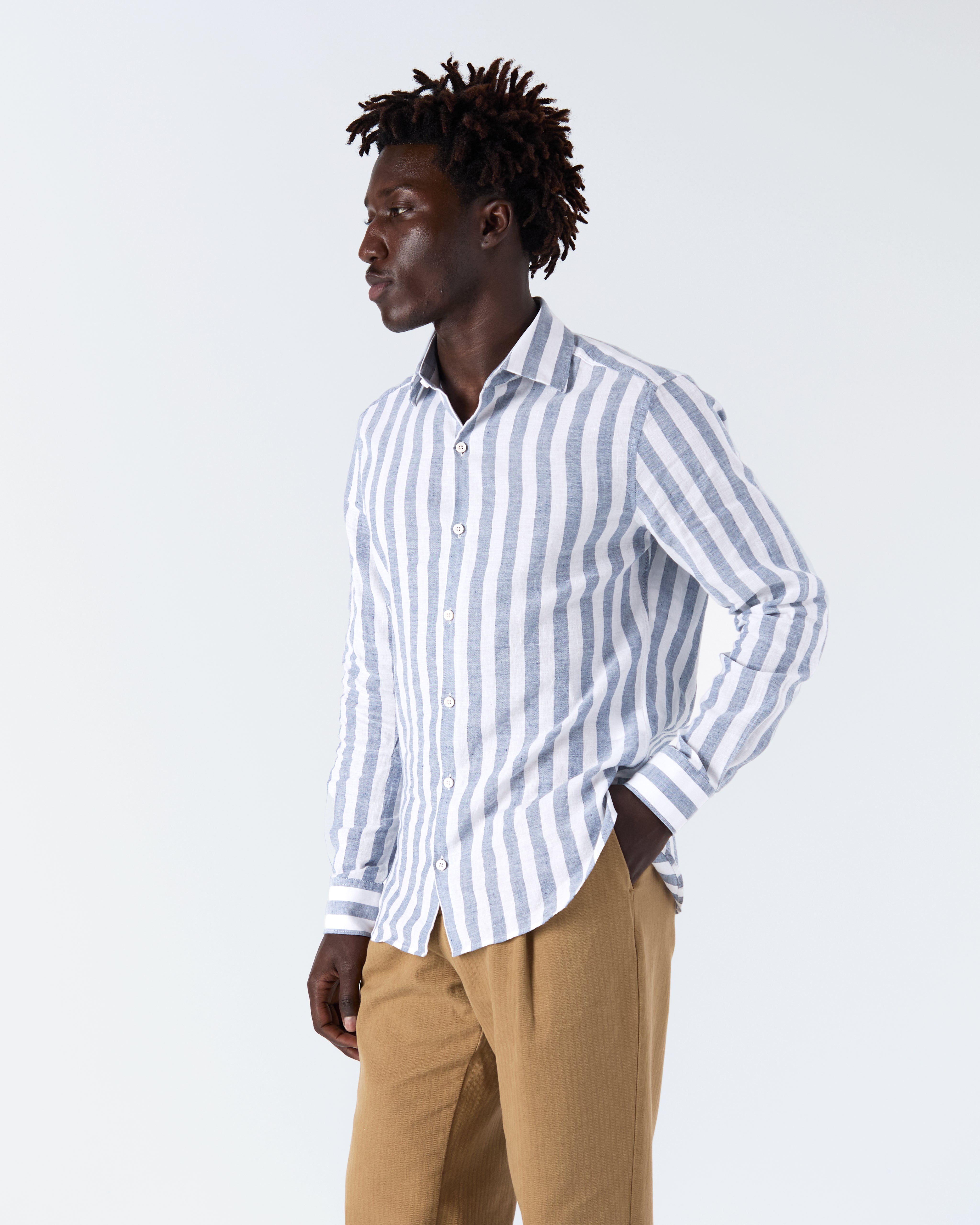 Chemise Volpaia blanc et bleu