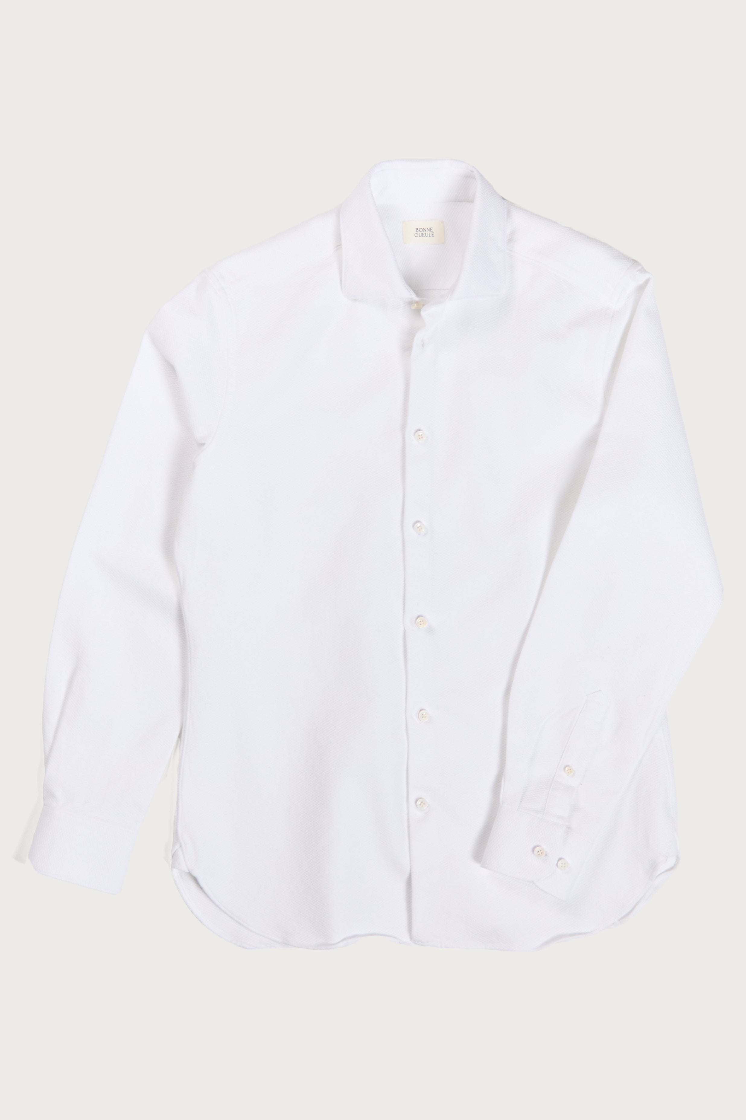 Volpaia shirt in white cotton piqué