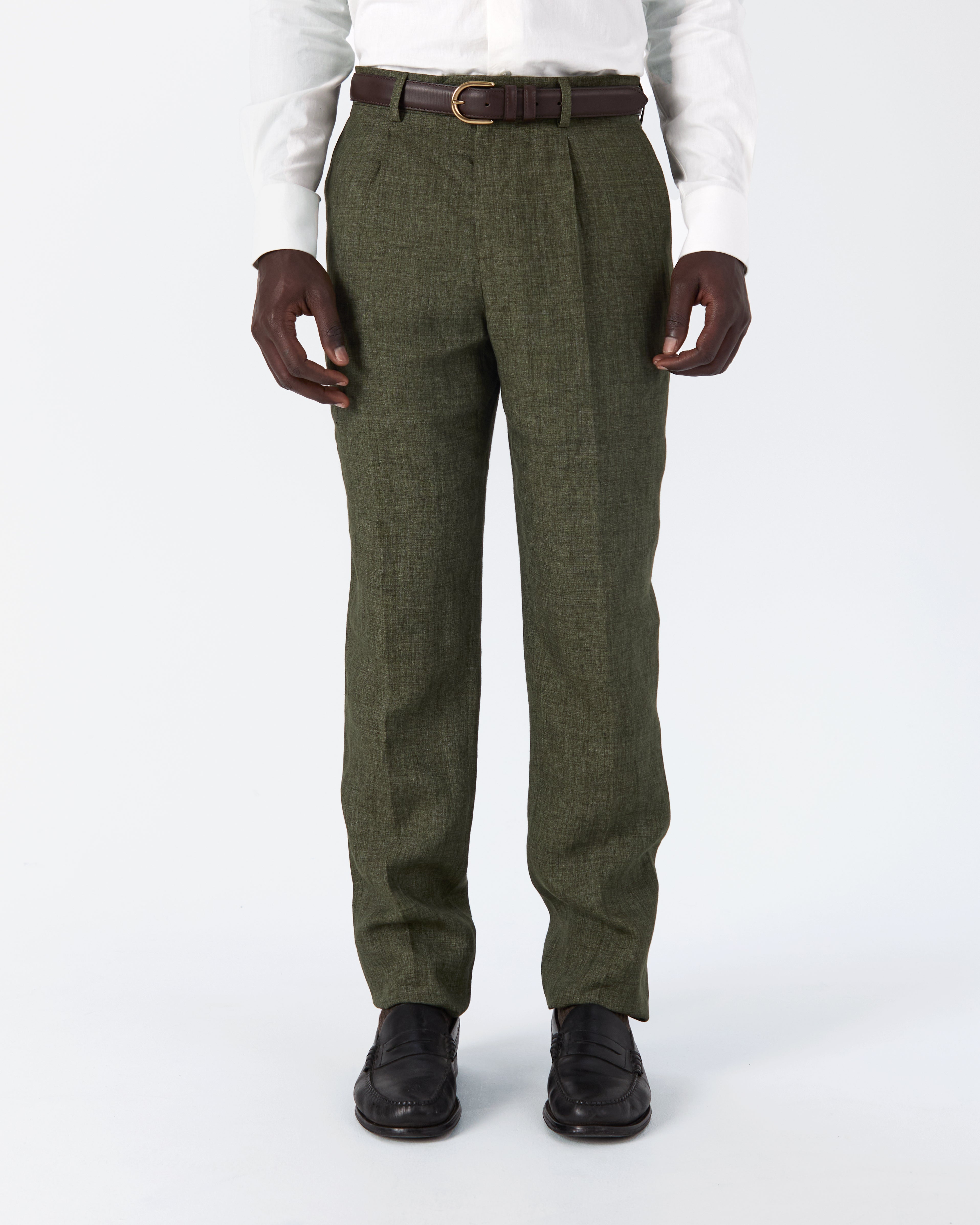 Pantalon Bellagio lin vert
