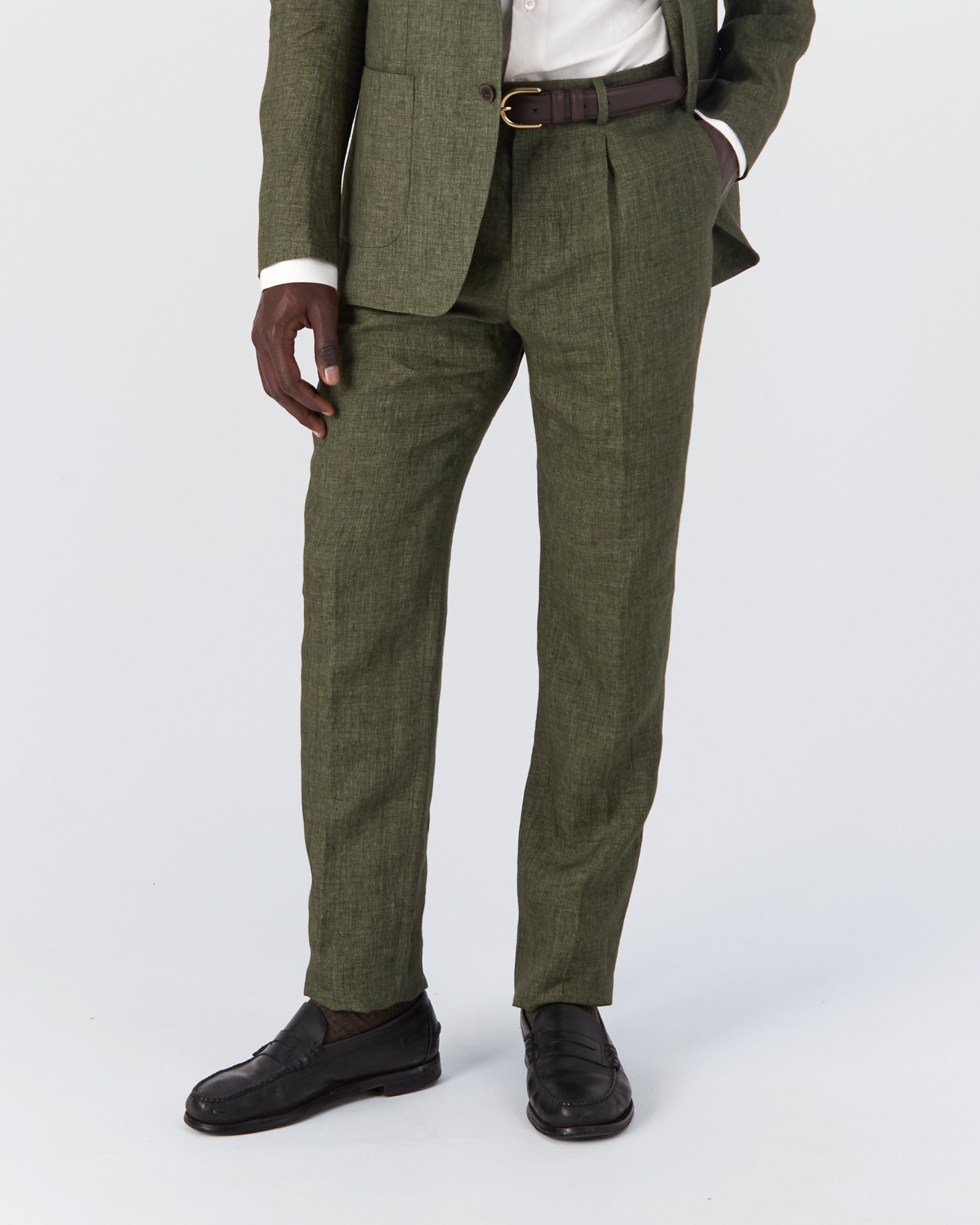 Pantalon Bellagio lin vert