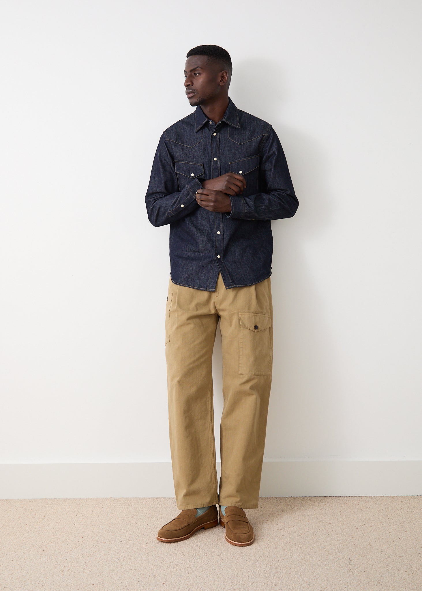 Kamikoshi trousers in coyote