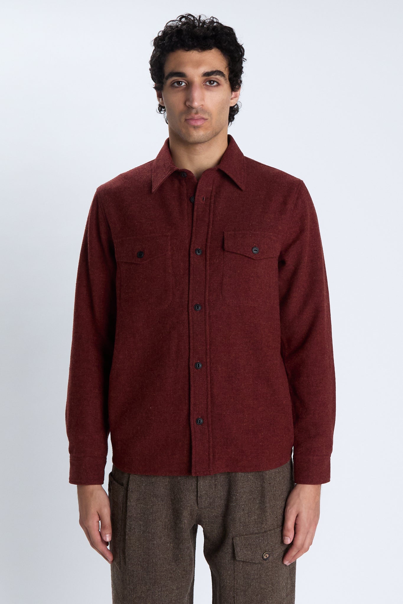 Milo overshirt in pepper red