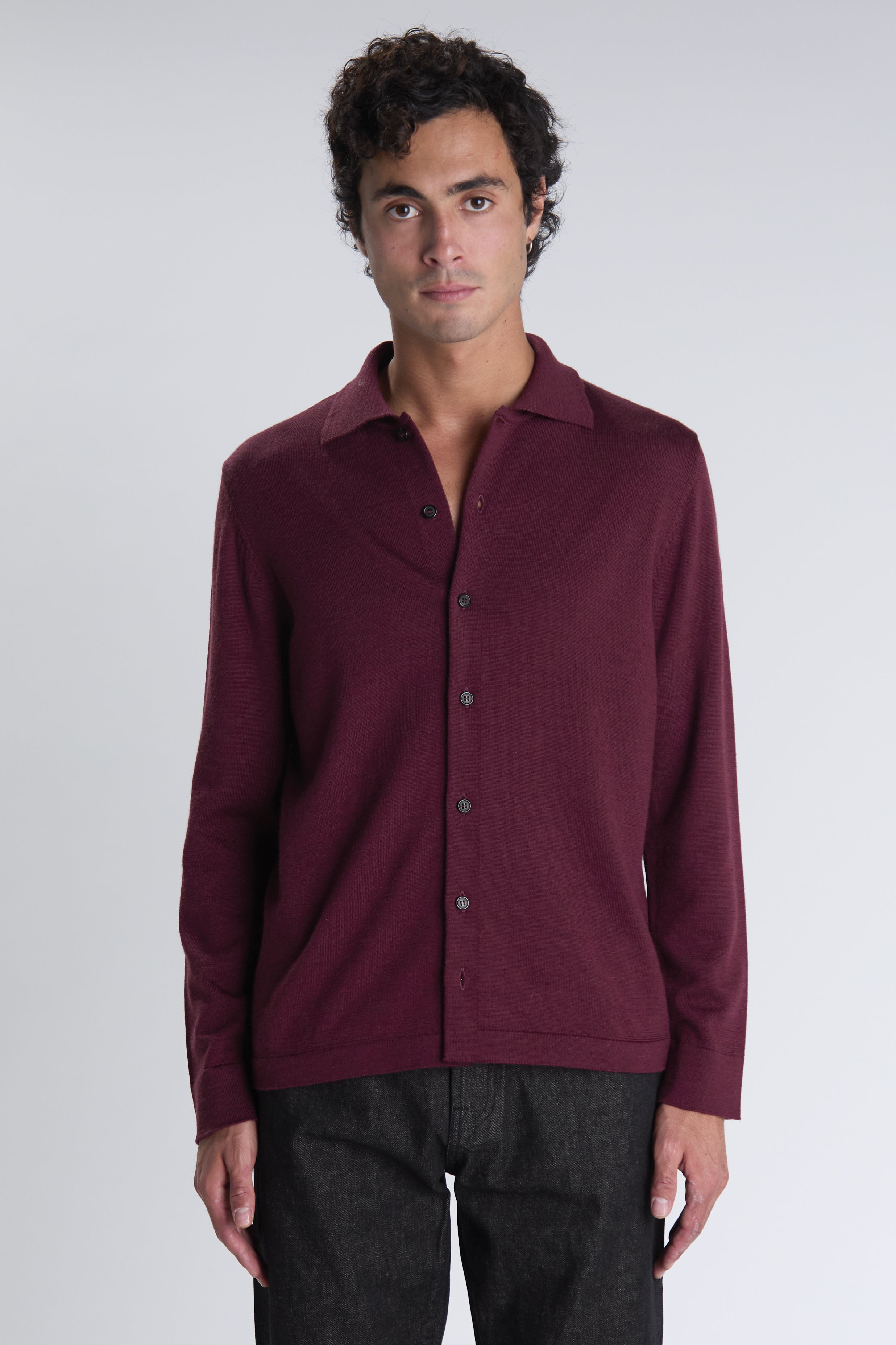 Bomera cardigan in burgundy