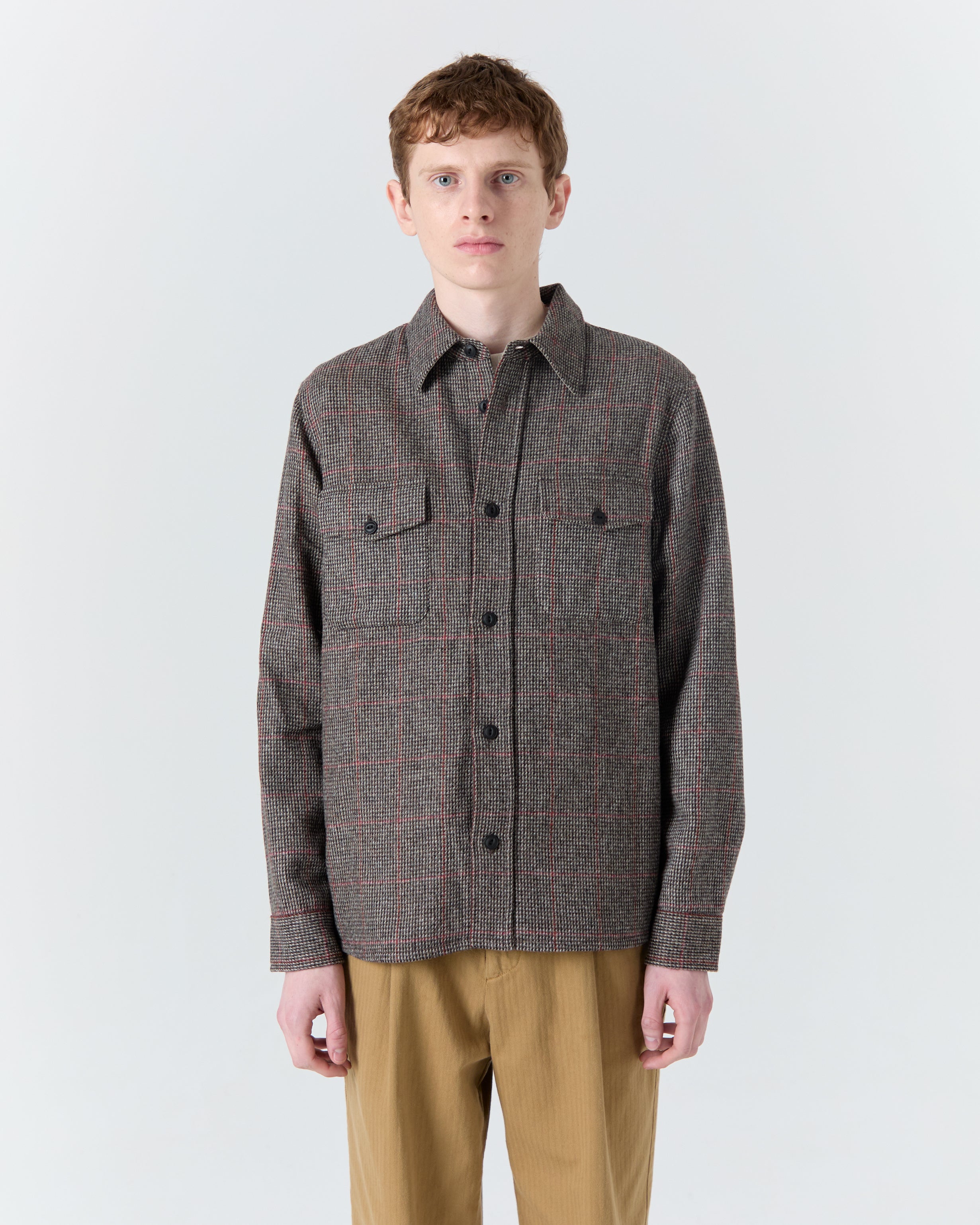 Milo overshirt in grey pattern