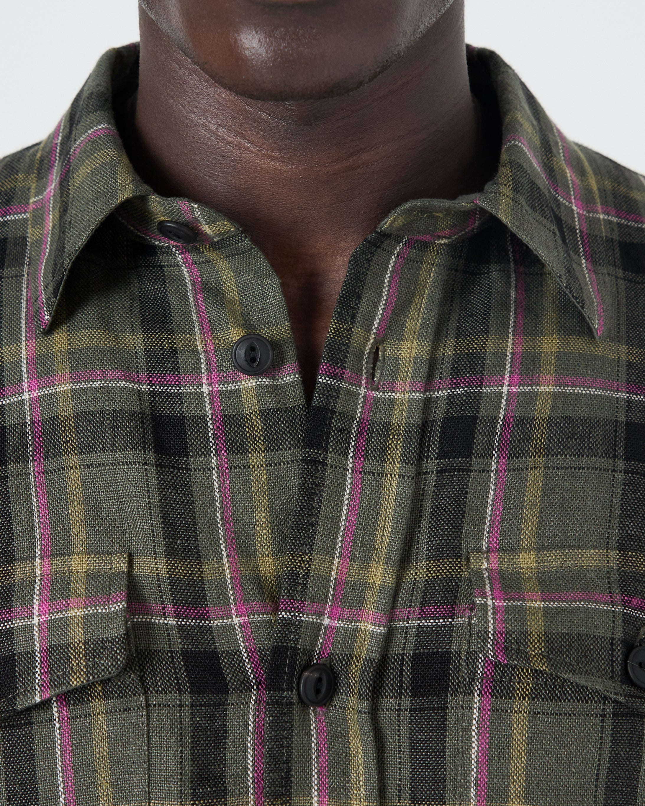 Milo overshirt in khaki check