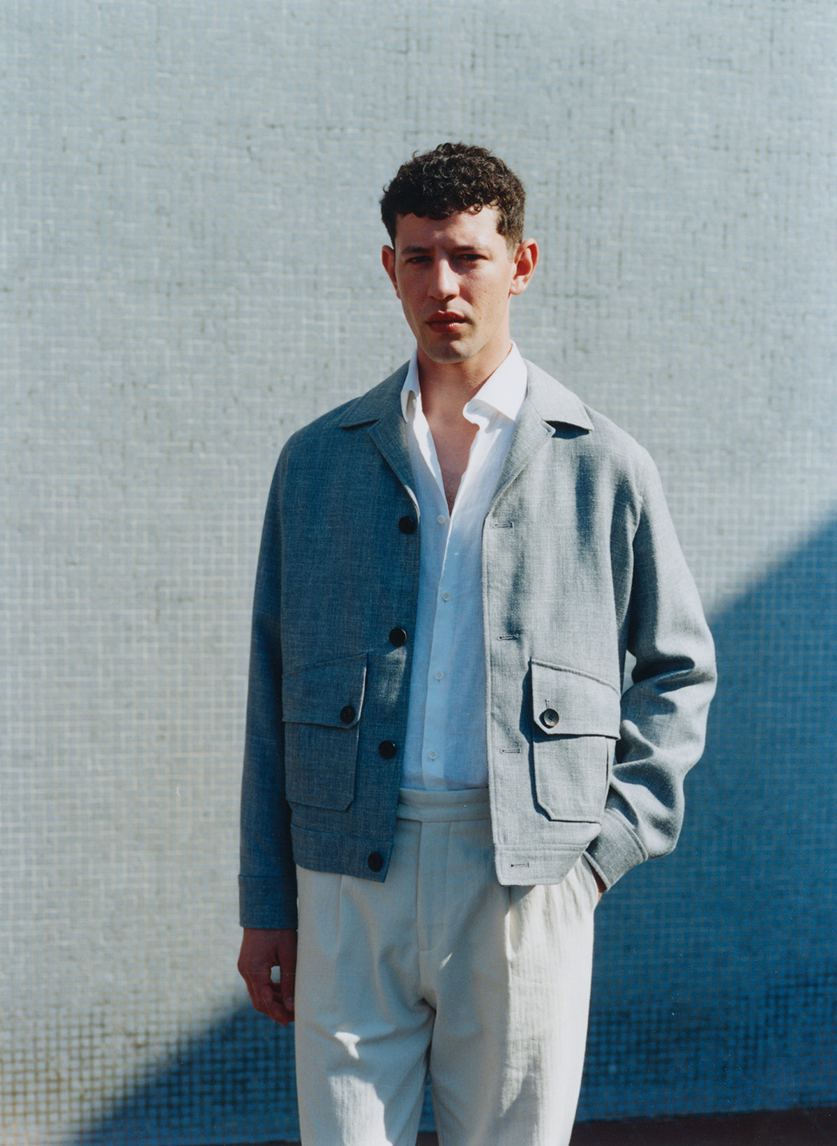 Volpaia shirt in white linen