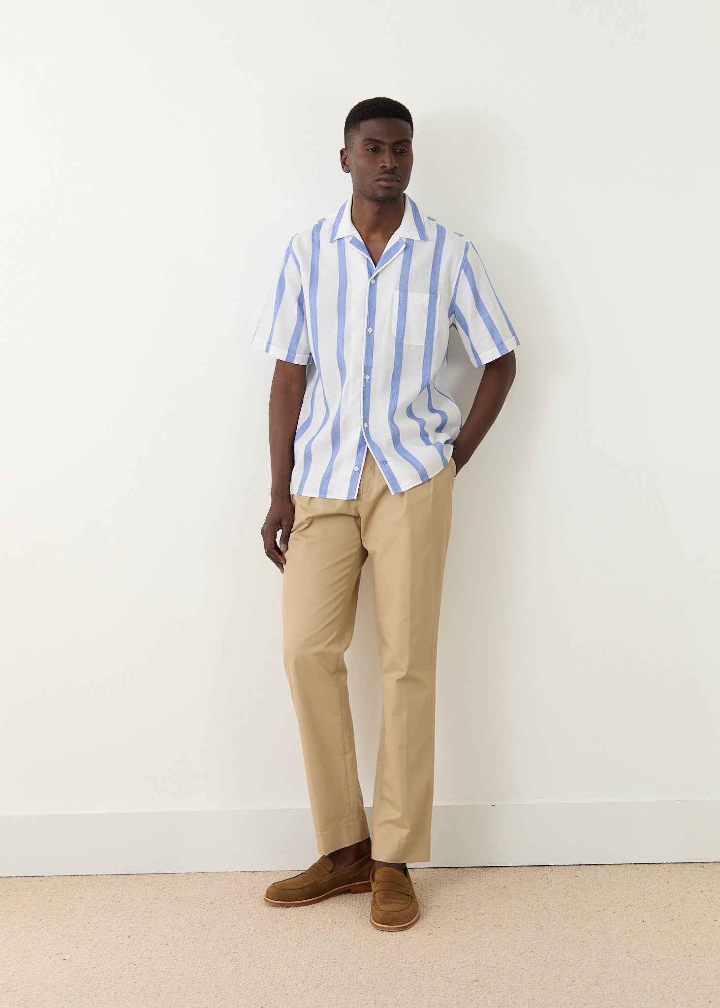 Bidart shirt in white and blue