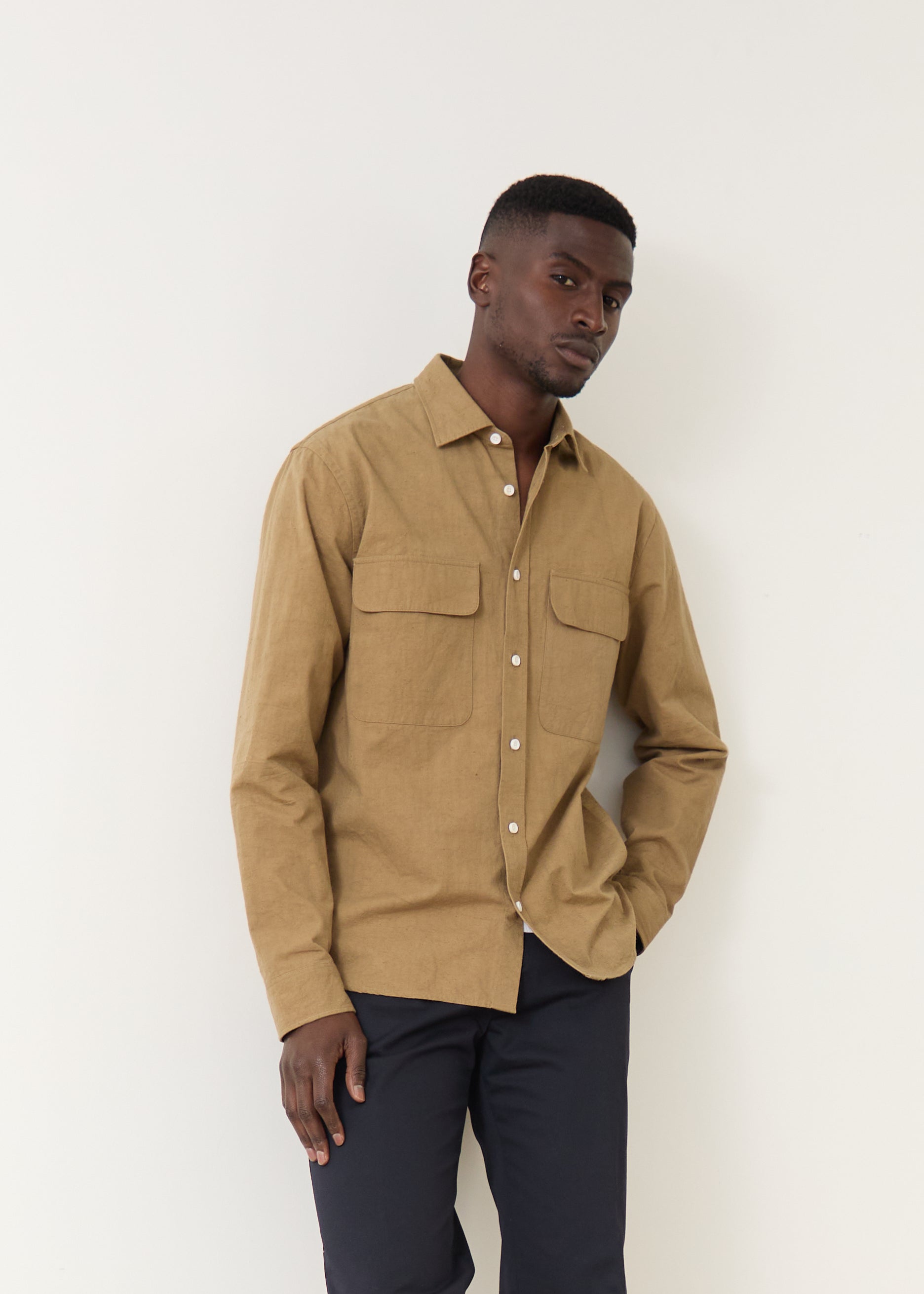 Chemise Dinard en coton bio à teinture artisanale japonaise