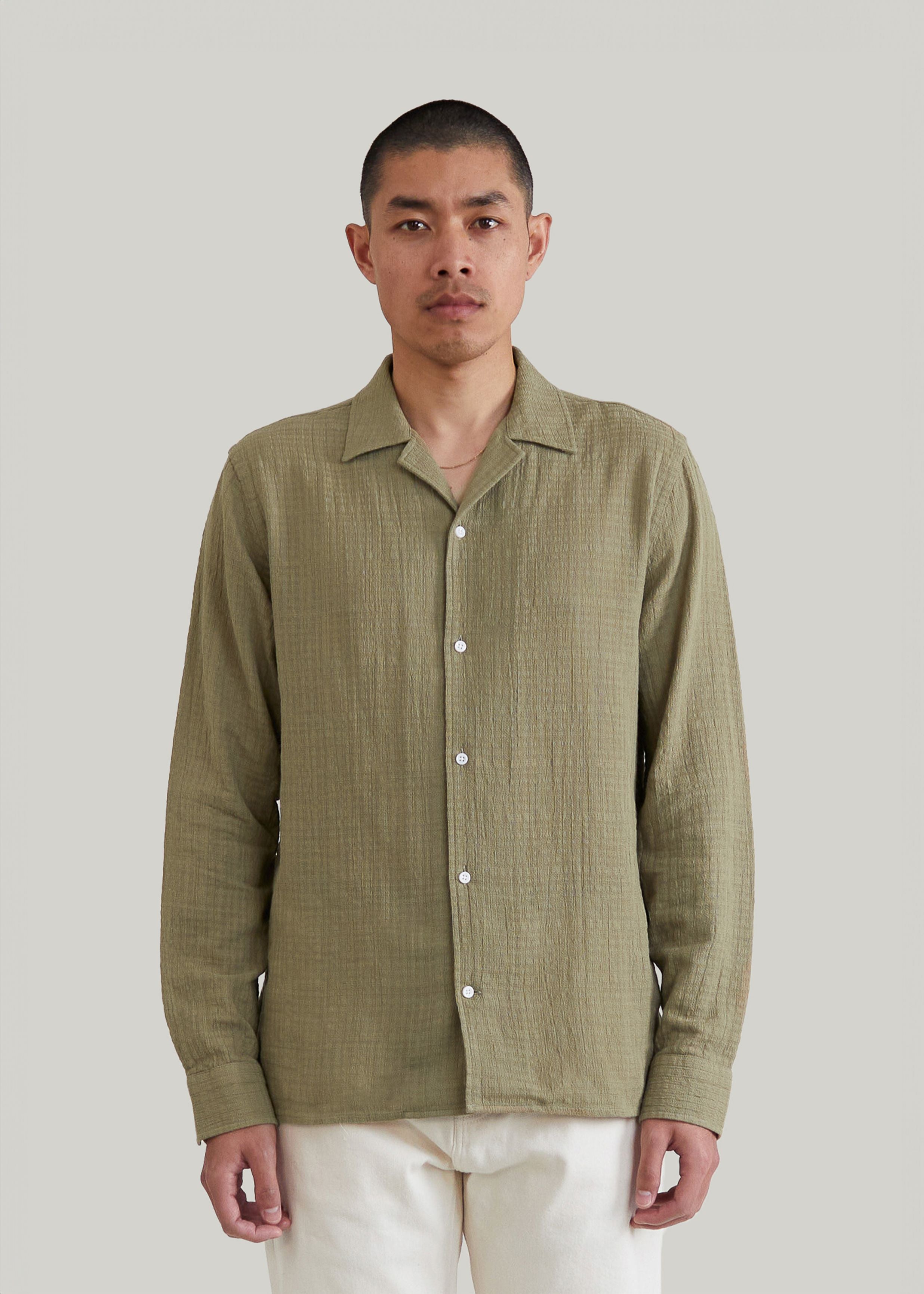 Guethary shirt in khaki Bonnegueule