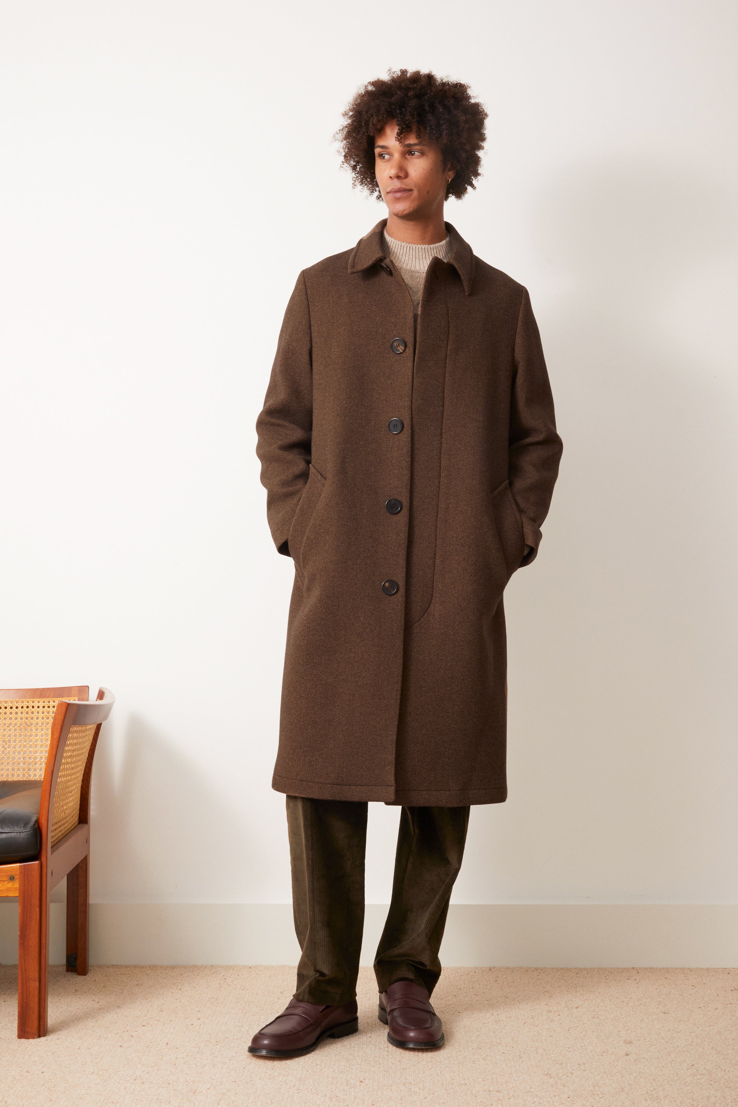 Manteau marron sale