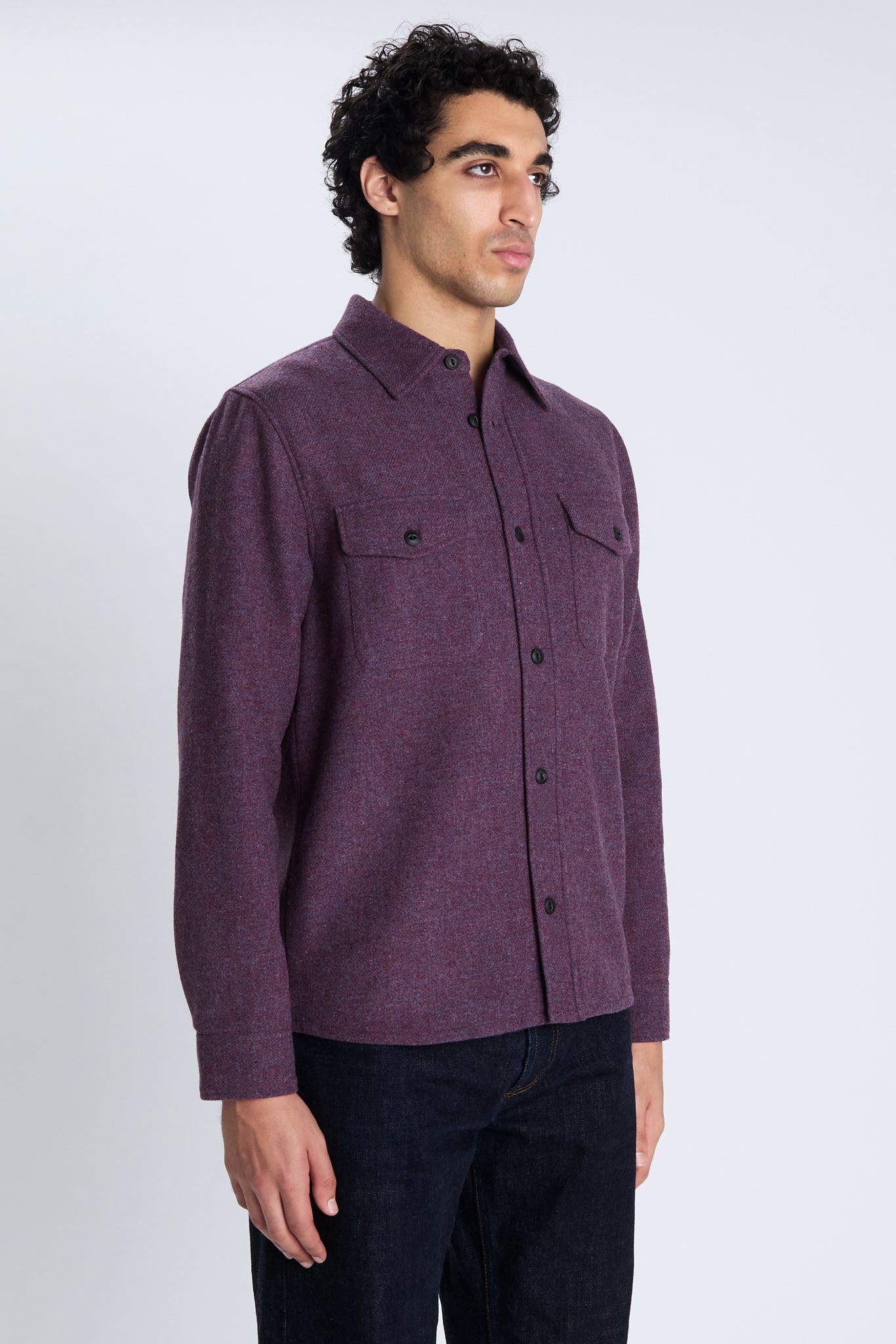 Milo overshirt in plum
