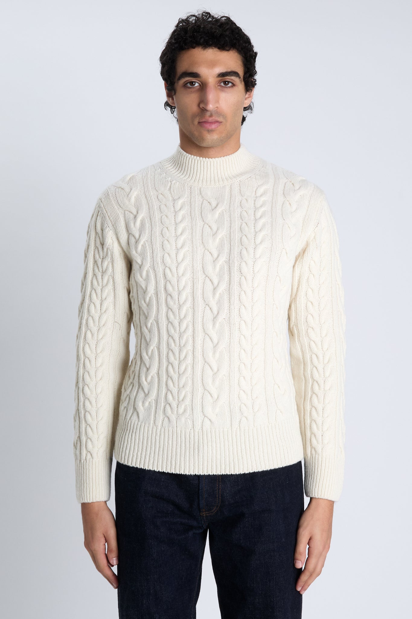 Pull Bébé Tricoté Main - Taille 12 Mois - Blanc En Laine - Neuf Sans étiquettes