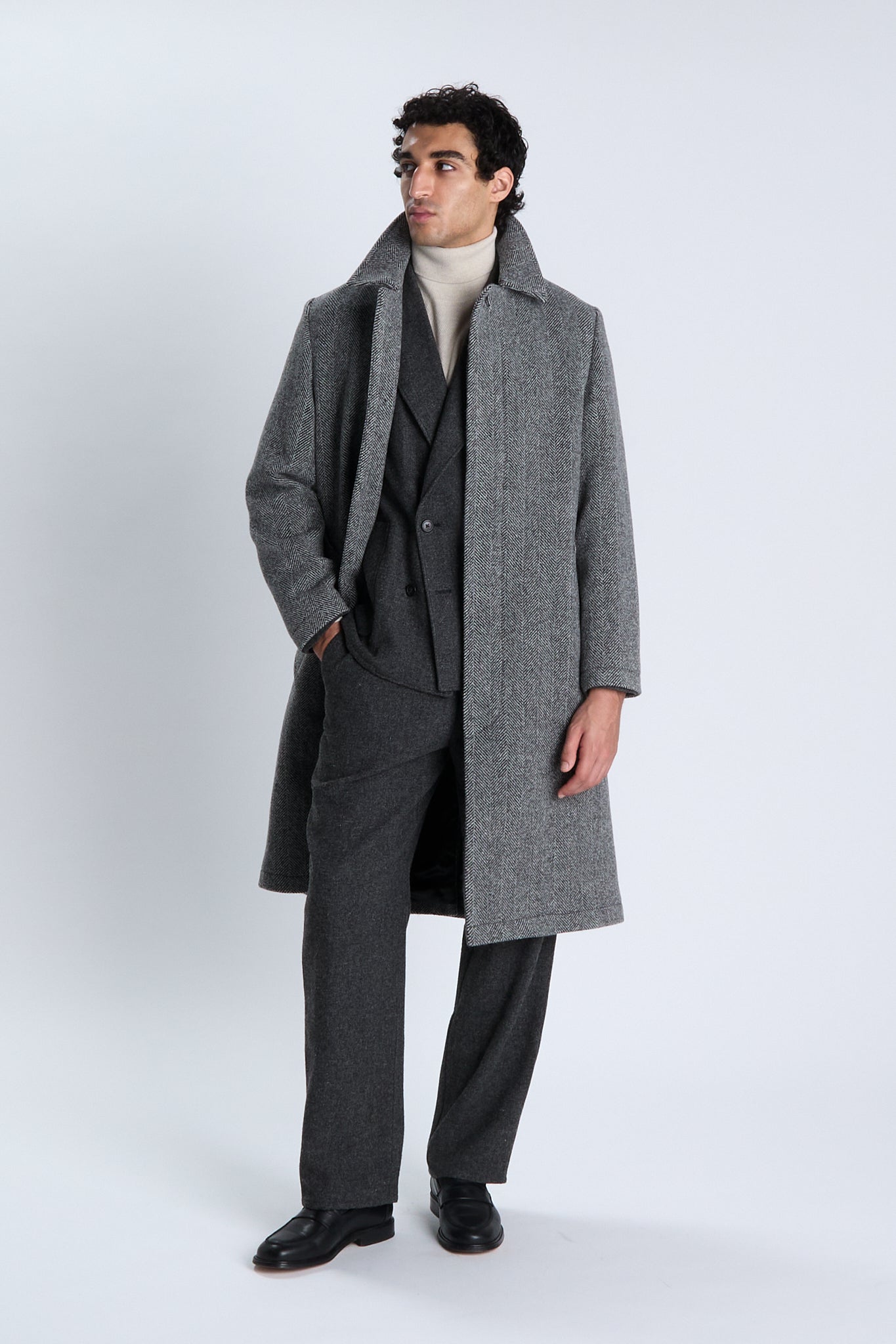manteau chevron homme