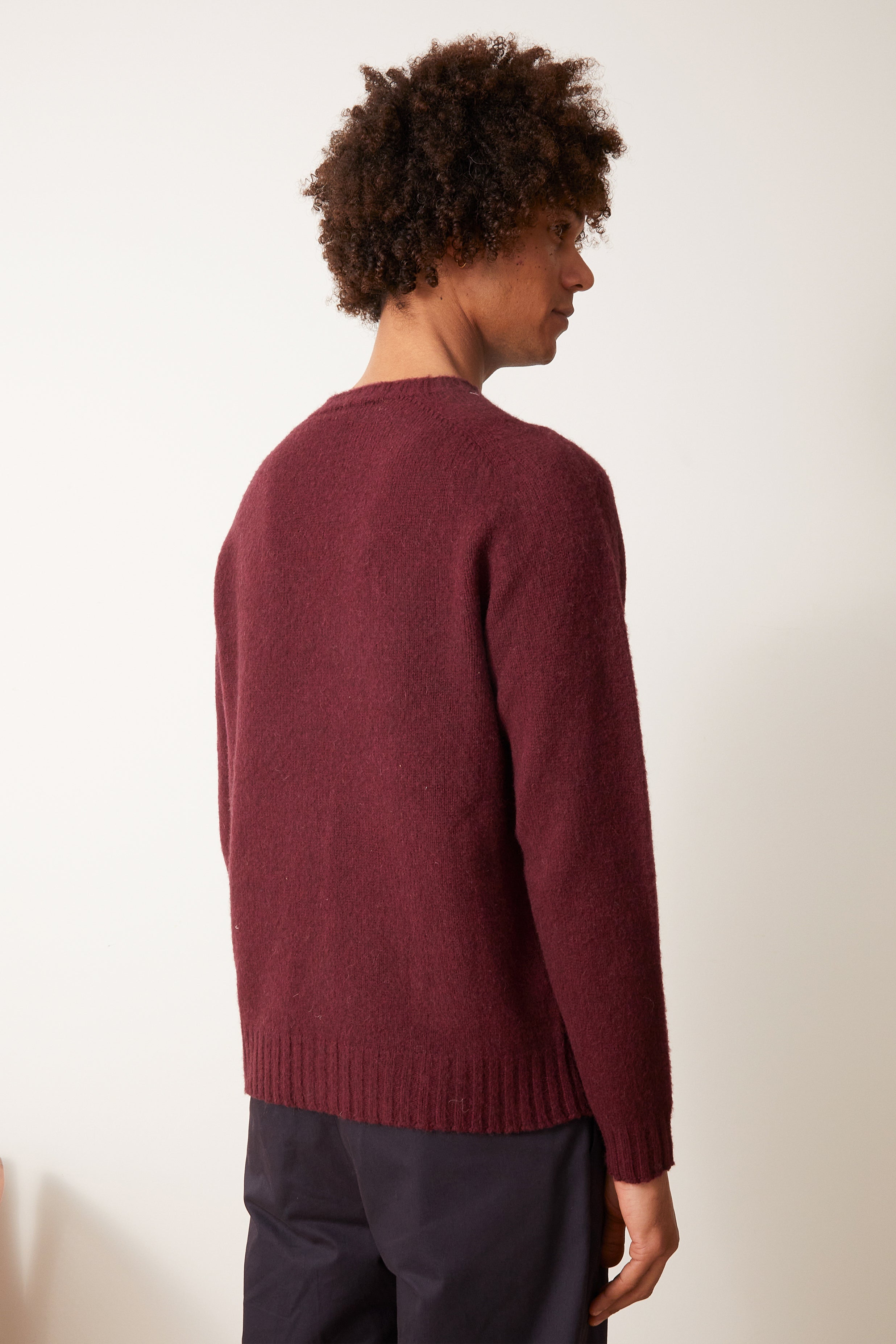 John Burgundy Sweater (Upcycled Re-Dyed Yarn)