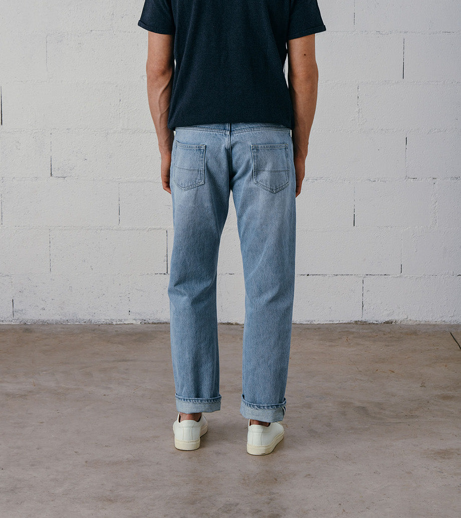 Jean Renji en denim selvedge japonais bleach - 3