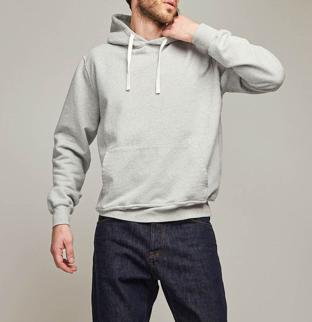 Hoodie Soajo gris en jersey coton bio - 1