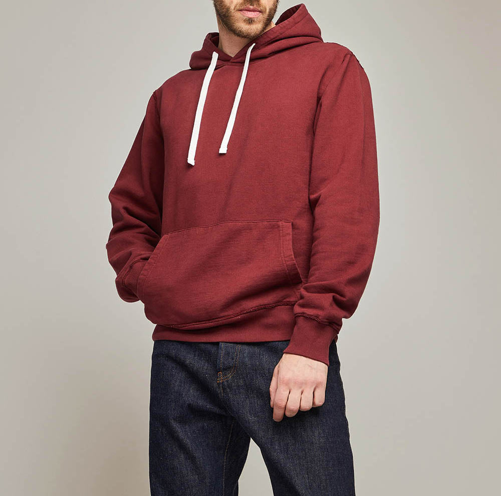 Hoodie Soajo bordeaux en jersey coton bio - 1