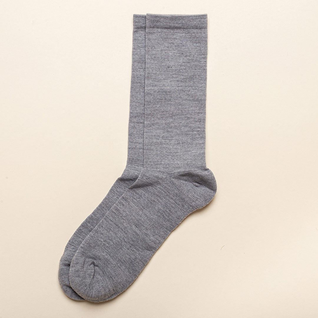 Chaussettes grises en laine merinos BonneGueule Bonnegueule