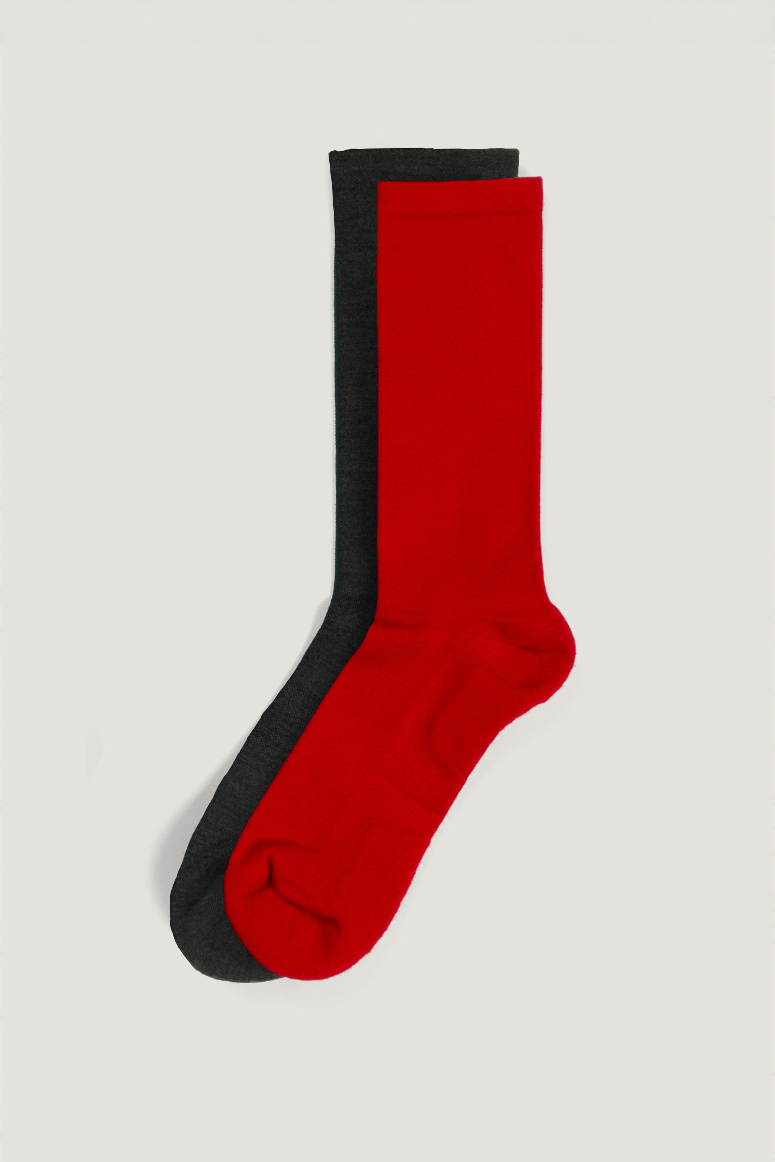 Felix socks pack in charcoal and red