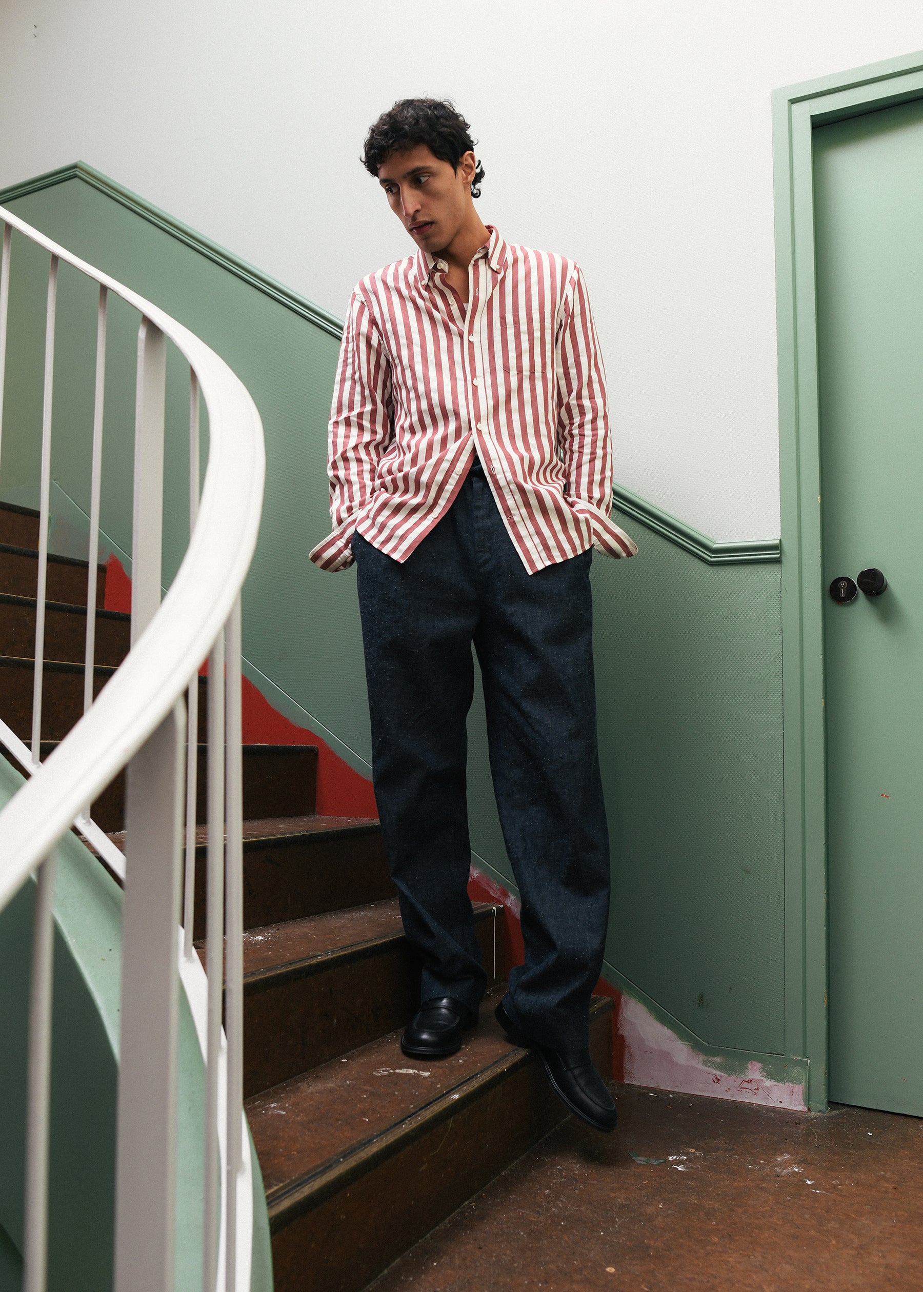 Chemise Calvi rouge et blanc