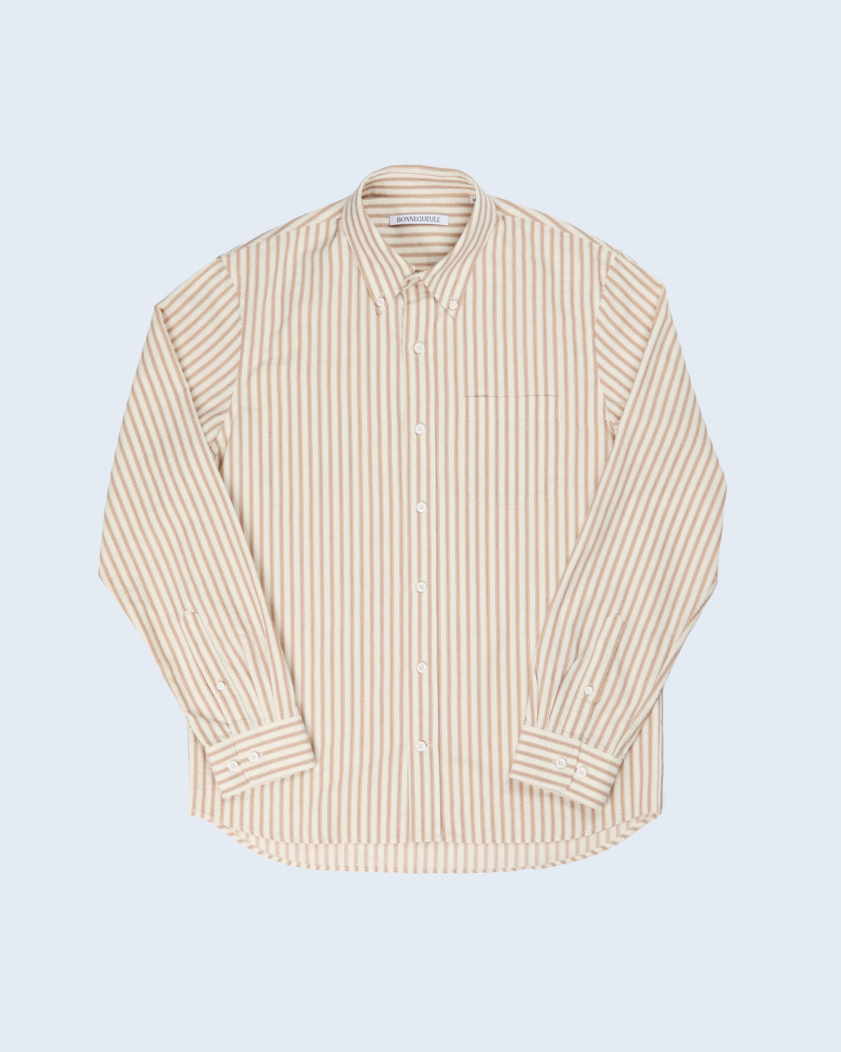 Chemise Calvi beige à rayures