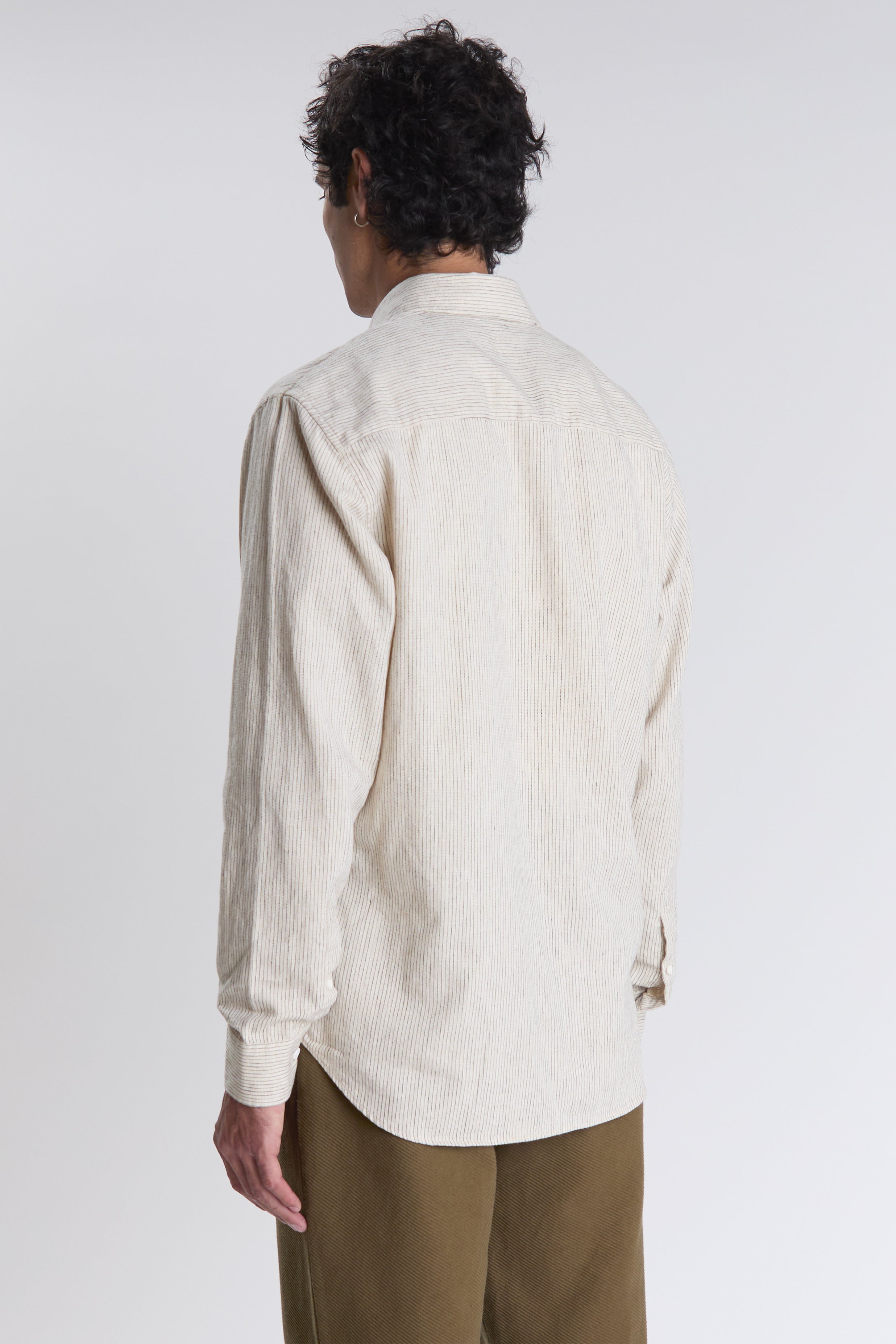 Chemise Calvi écrue à rayures