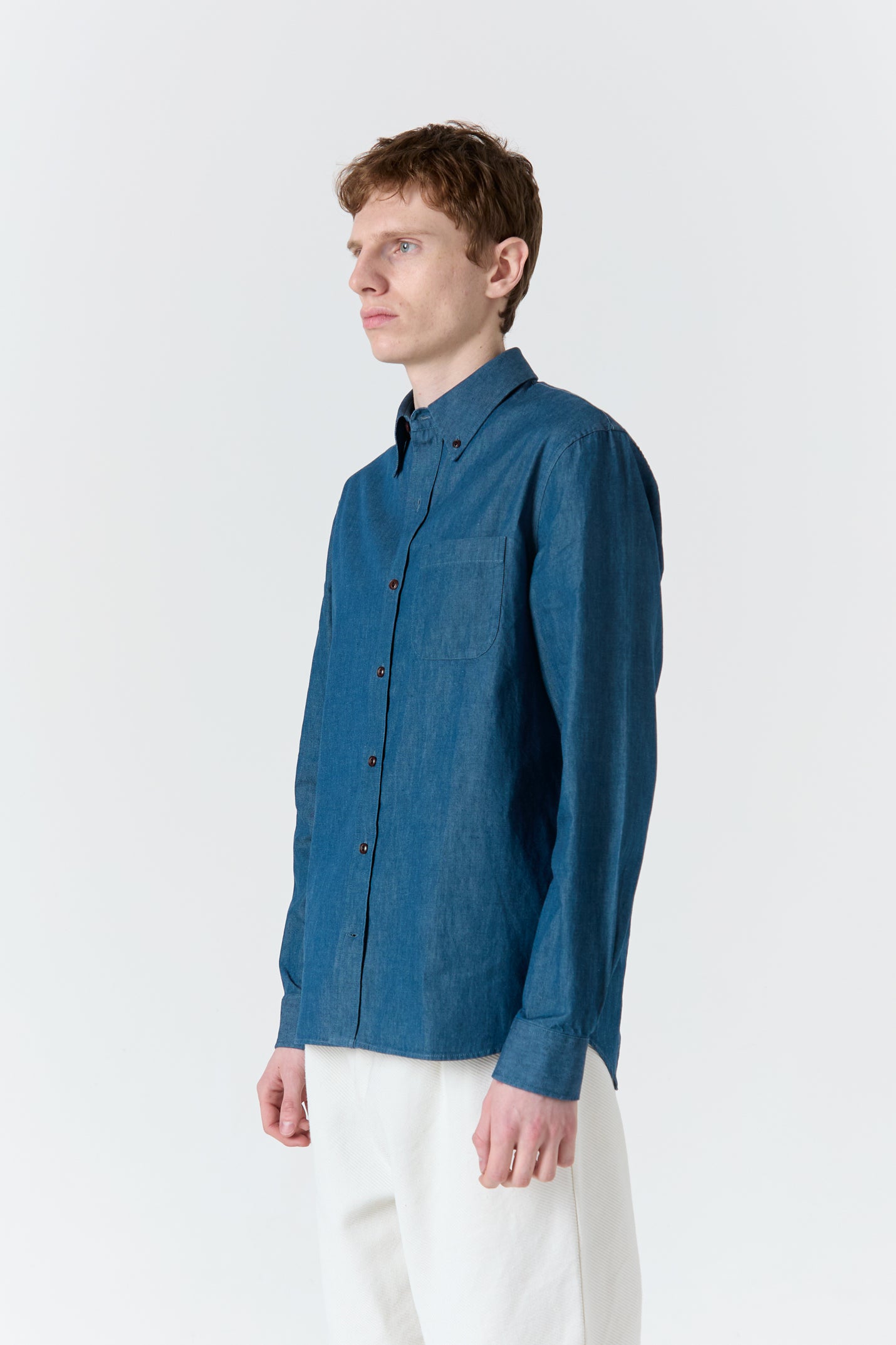Calvi shirt in greencast denim
