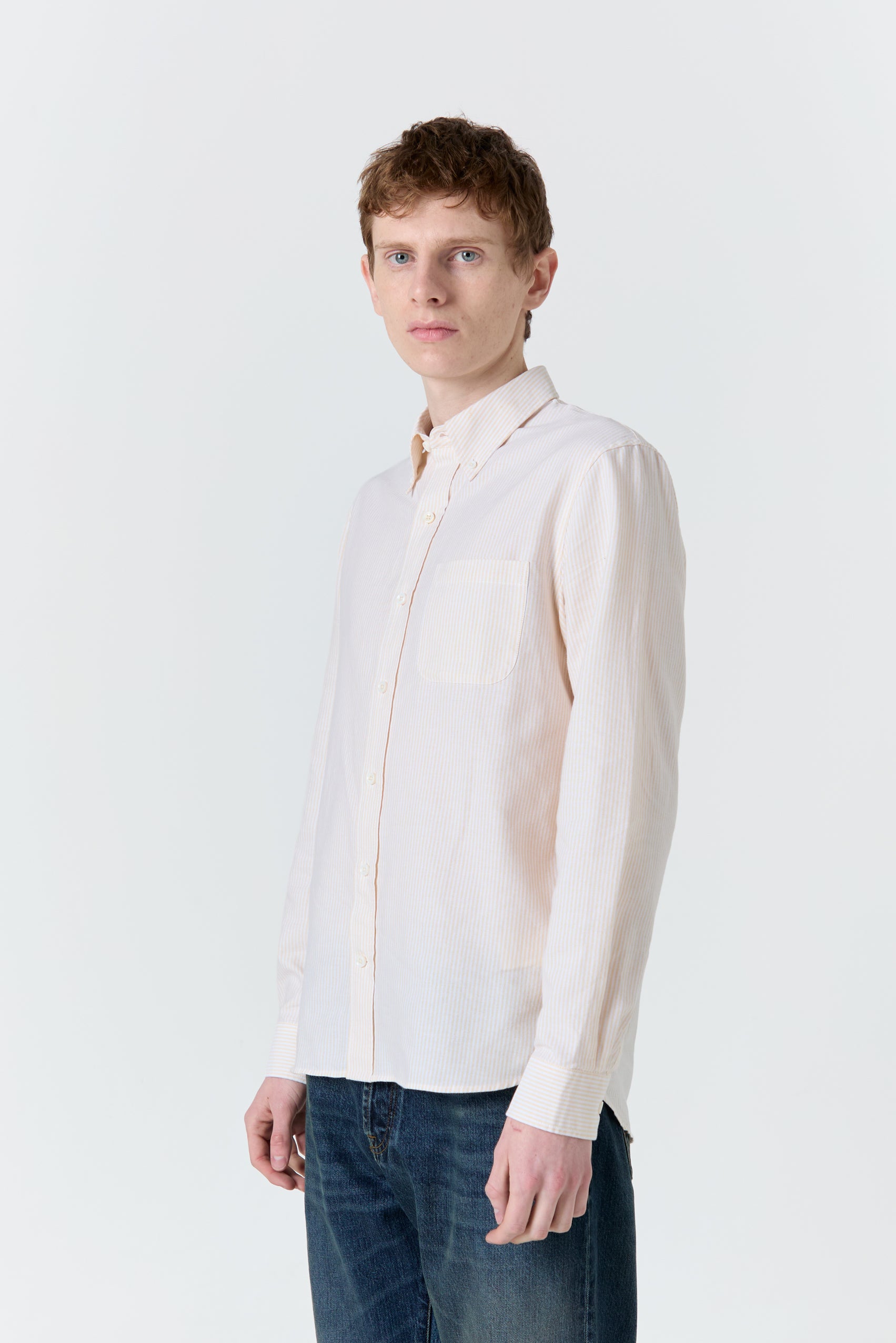 Chemise Calvi jaune et blanc