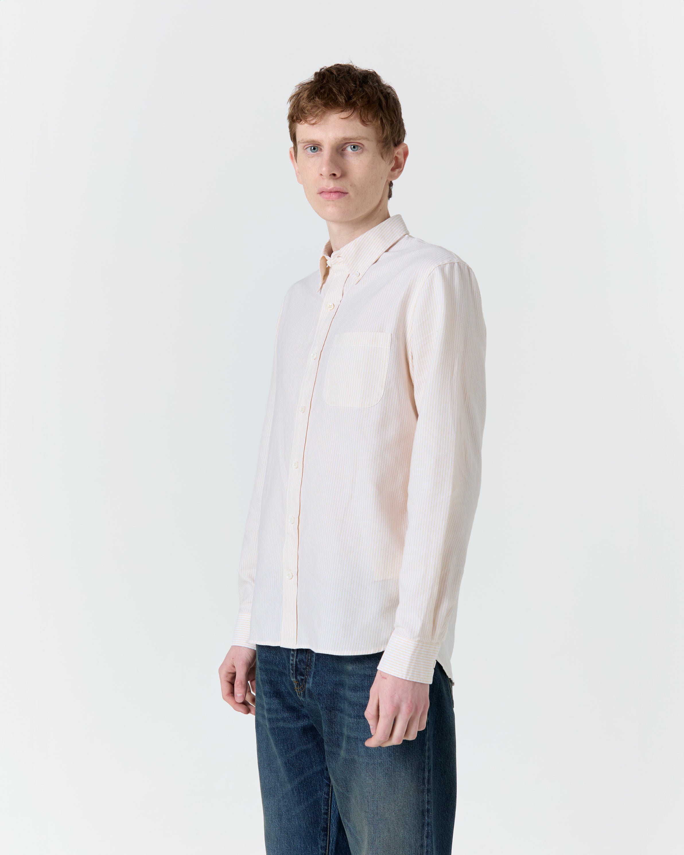 Chemise Calvi jaune et blanc