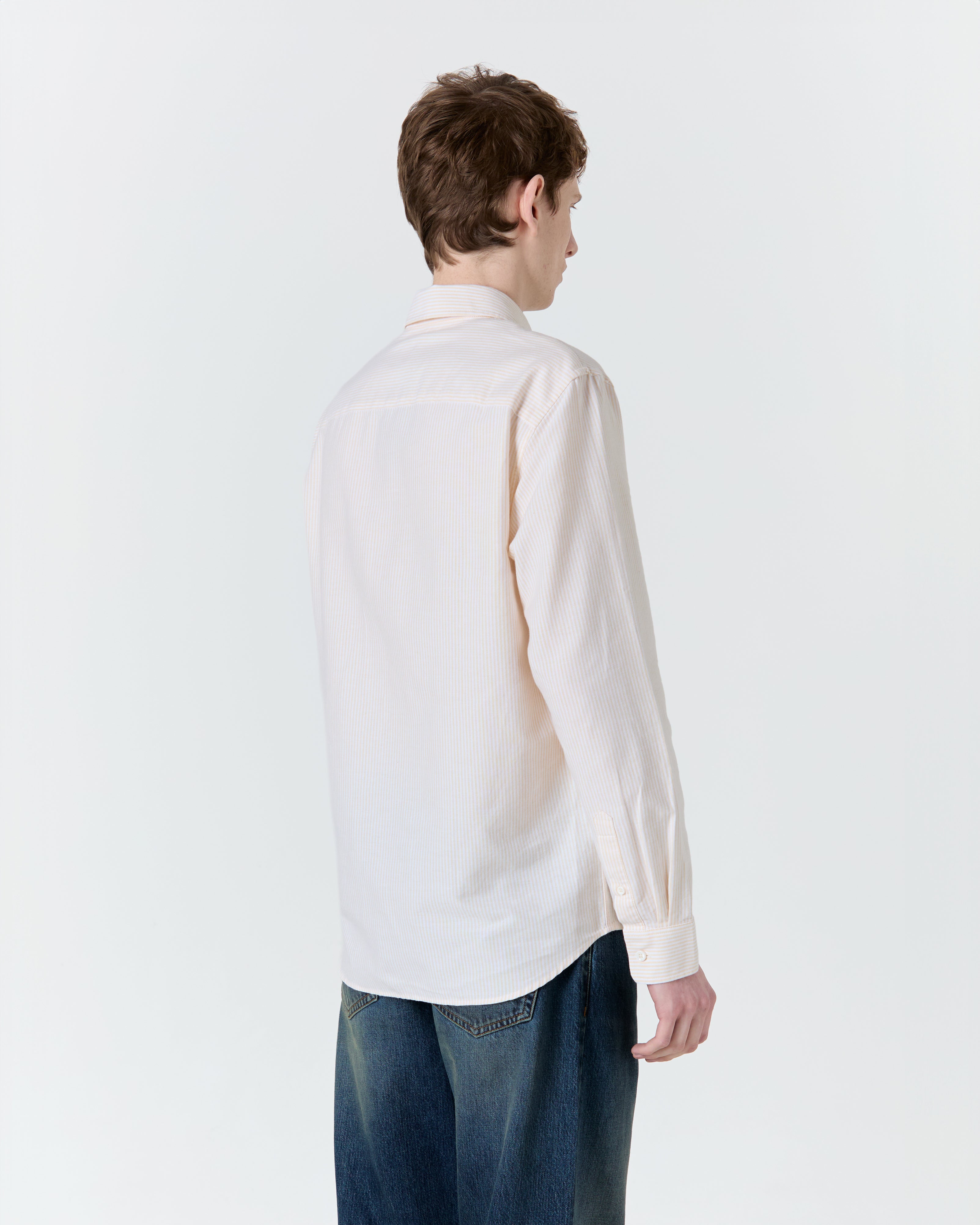 Calvi shirt in white and yellow