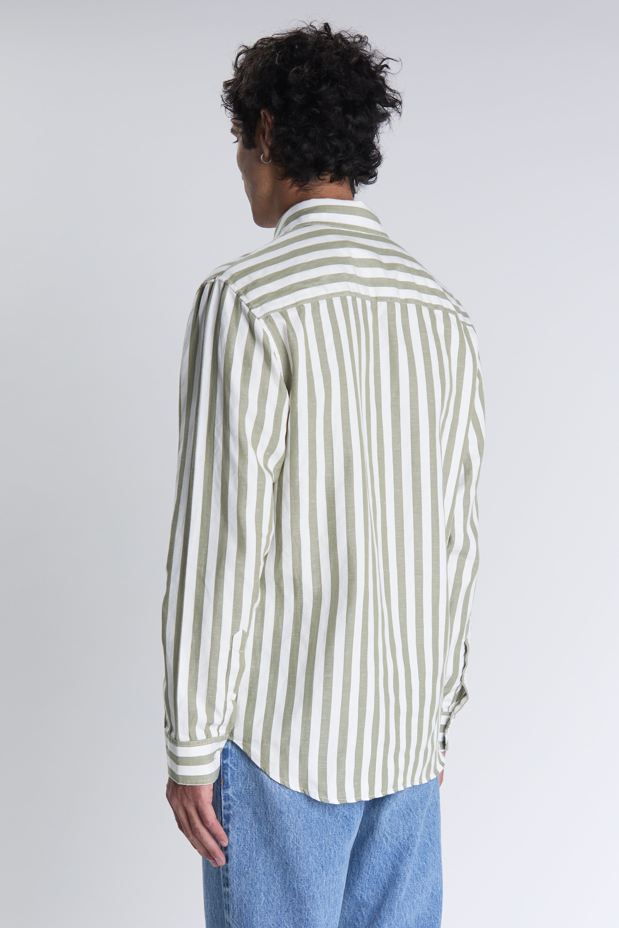 Calvi shirt in khaki and white