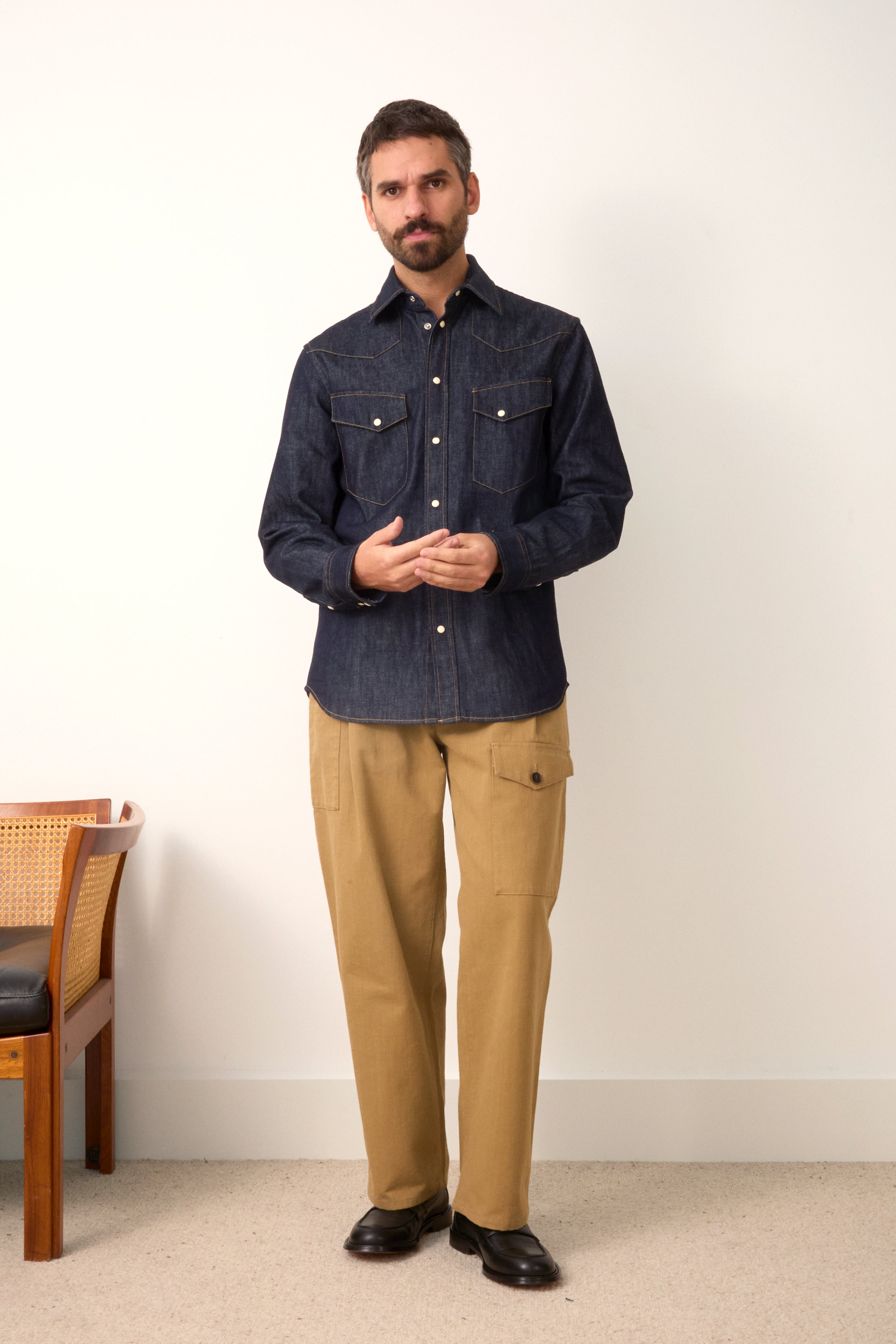 Camargue shirt in raw denim