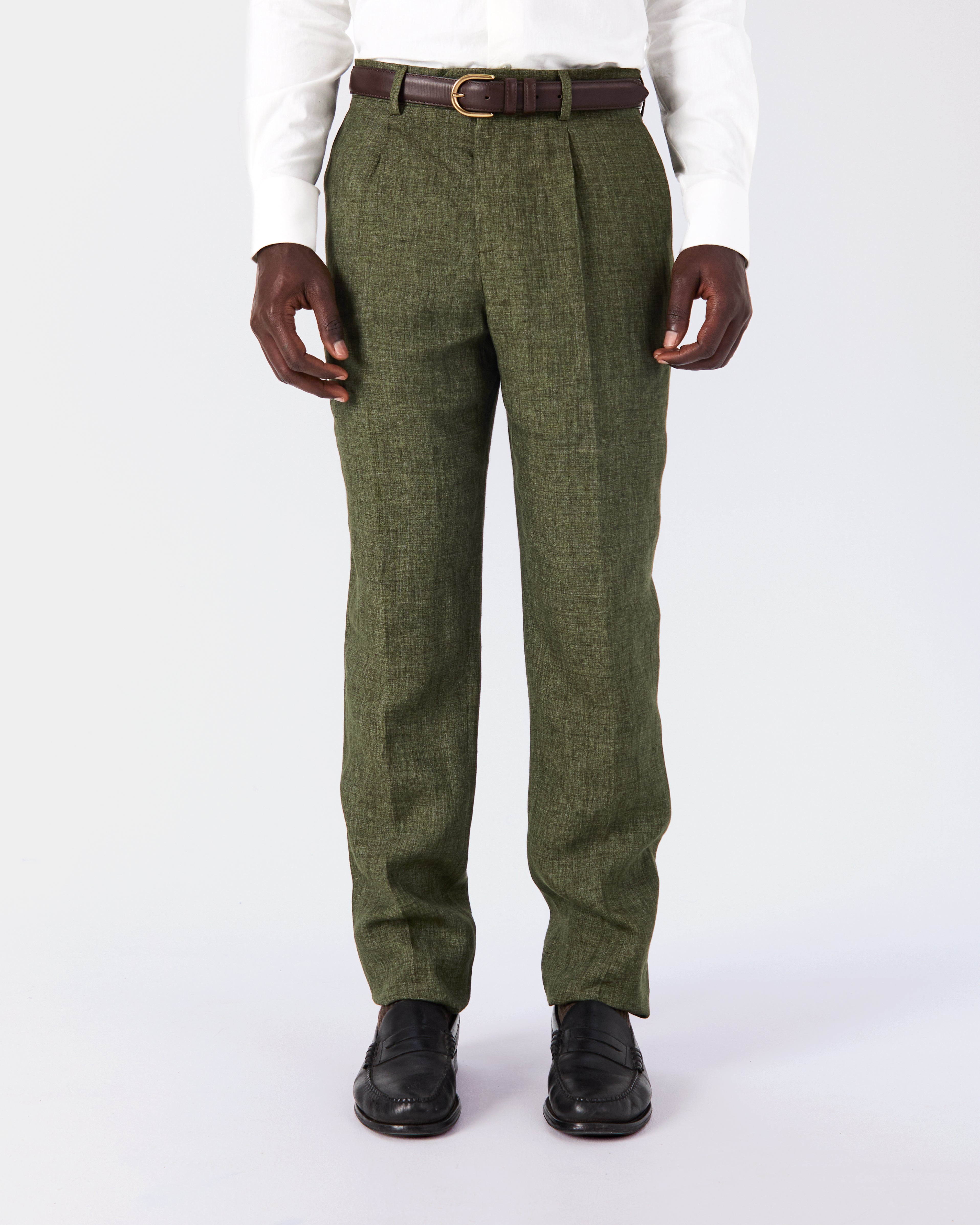 Pantalon Bellagio lin vert
