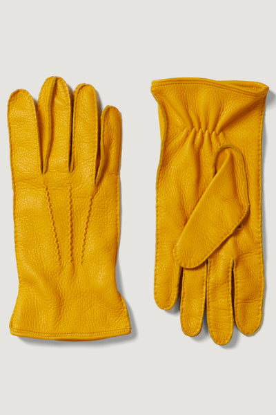Giallo Gloves in yellow deerskin Bonnegueule