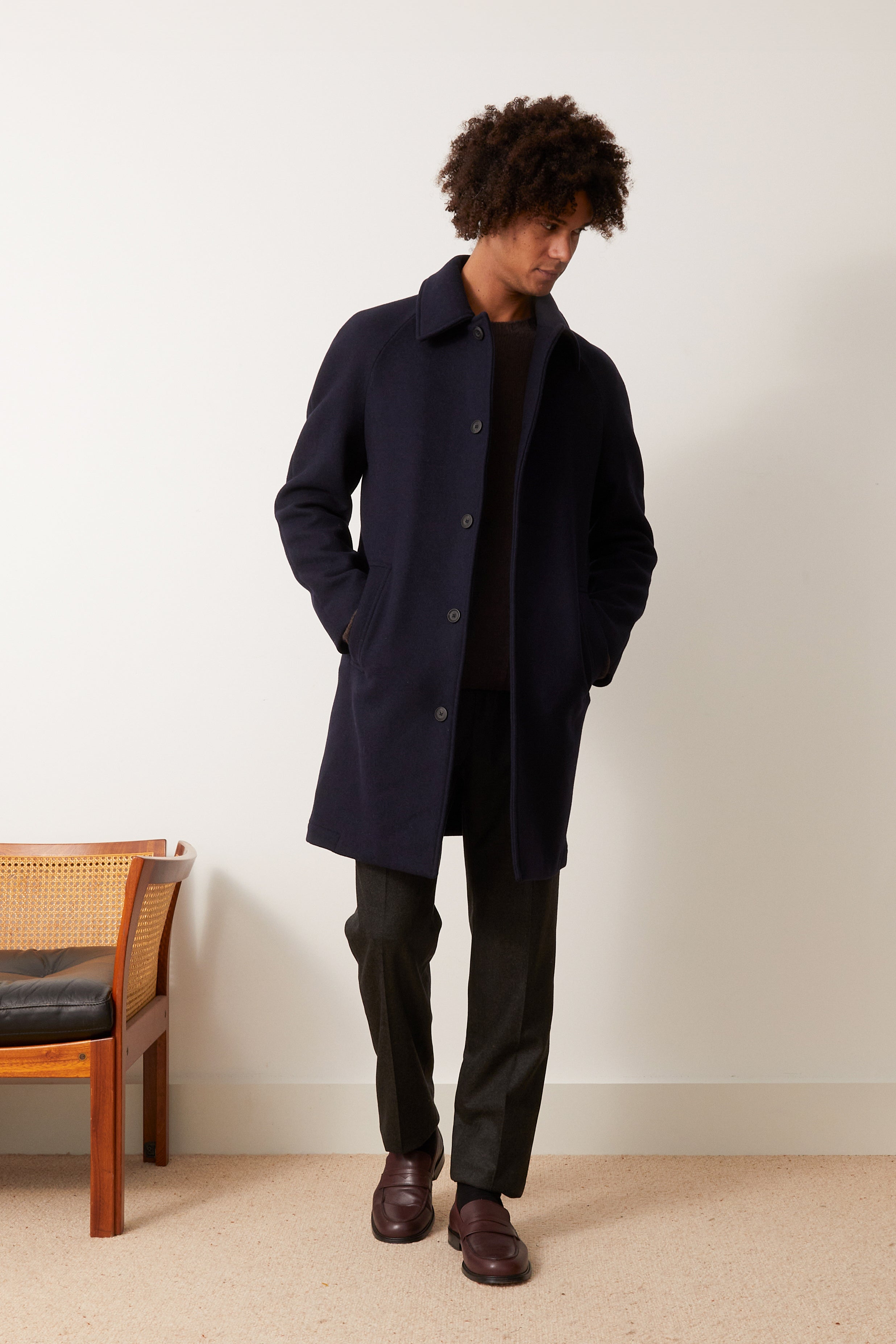 Vêtement Blouson Cachemire Homme Manteau En Drap De Laine