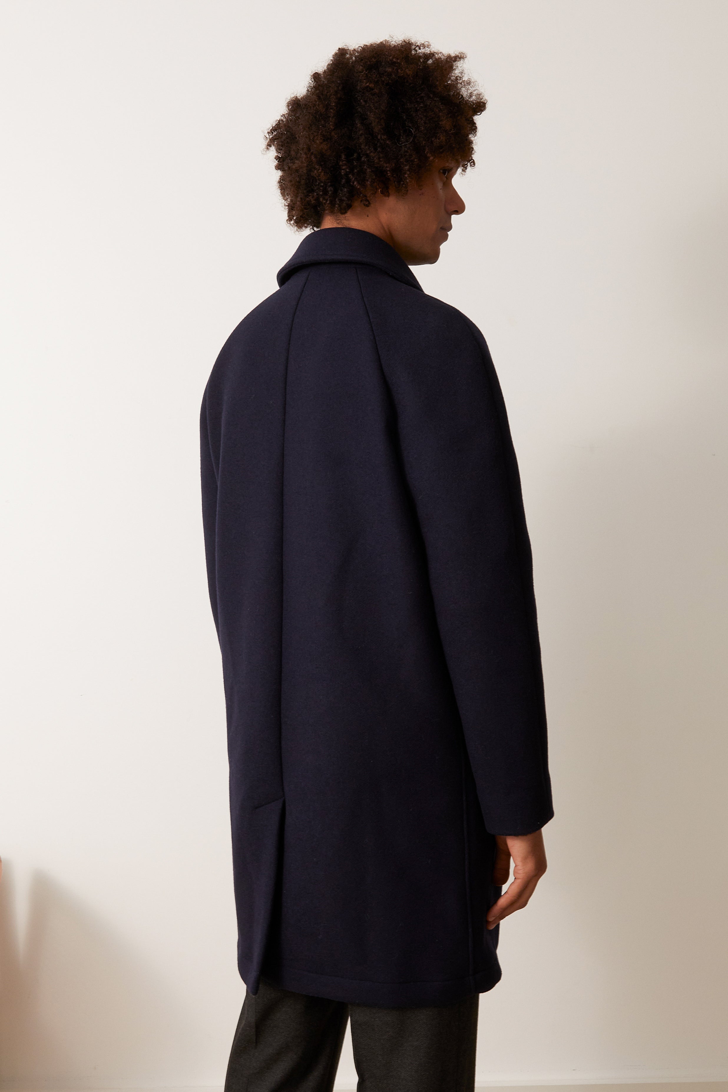 Italian recycled wool and cashmere coat for men Bonnegueule